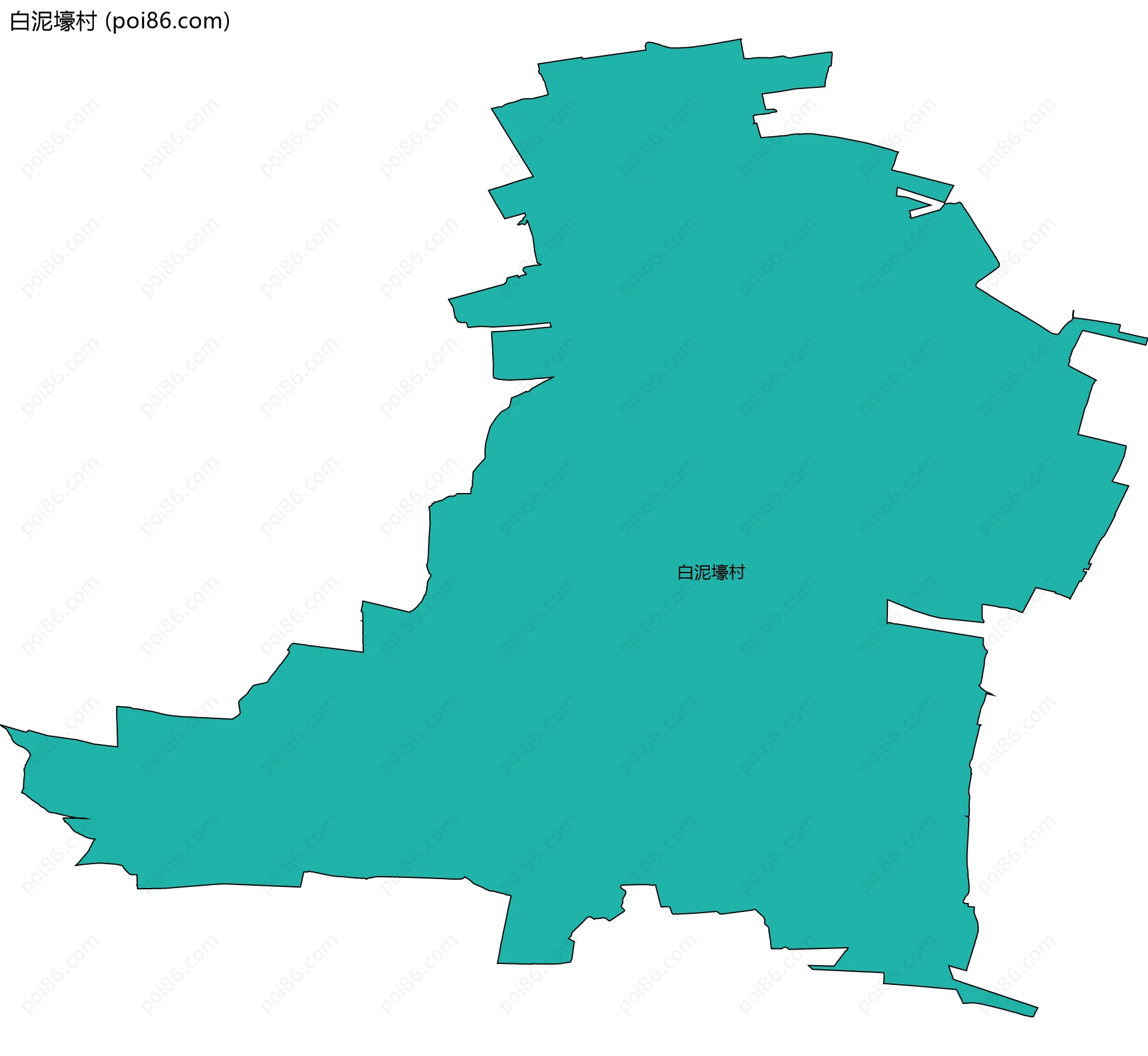 白泥壕村边界地图
