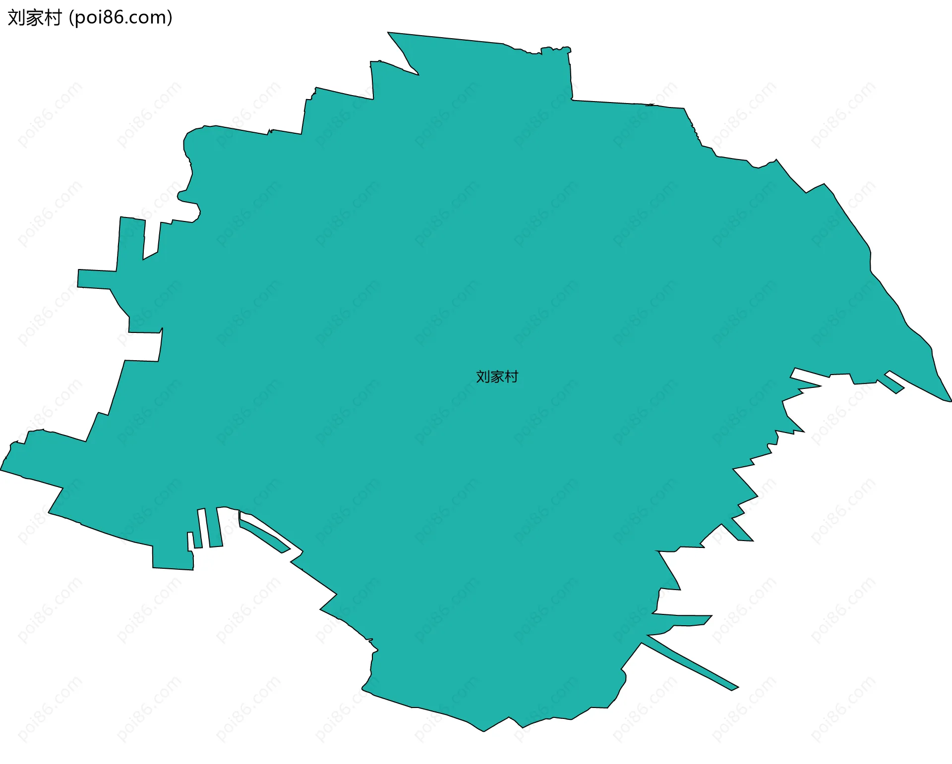 刘家村边界地图