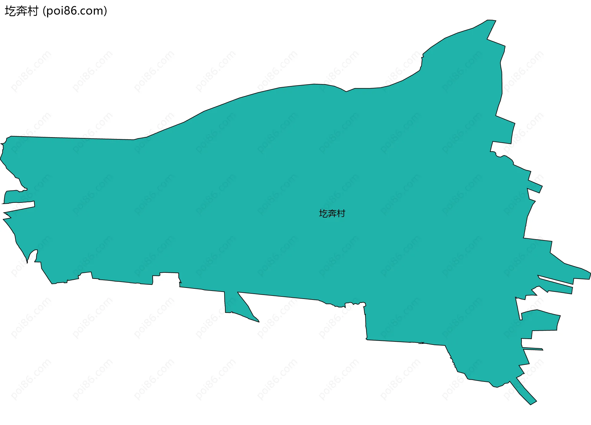 圪奔村边界地图