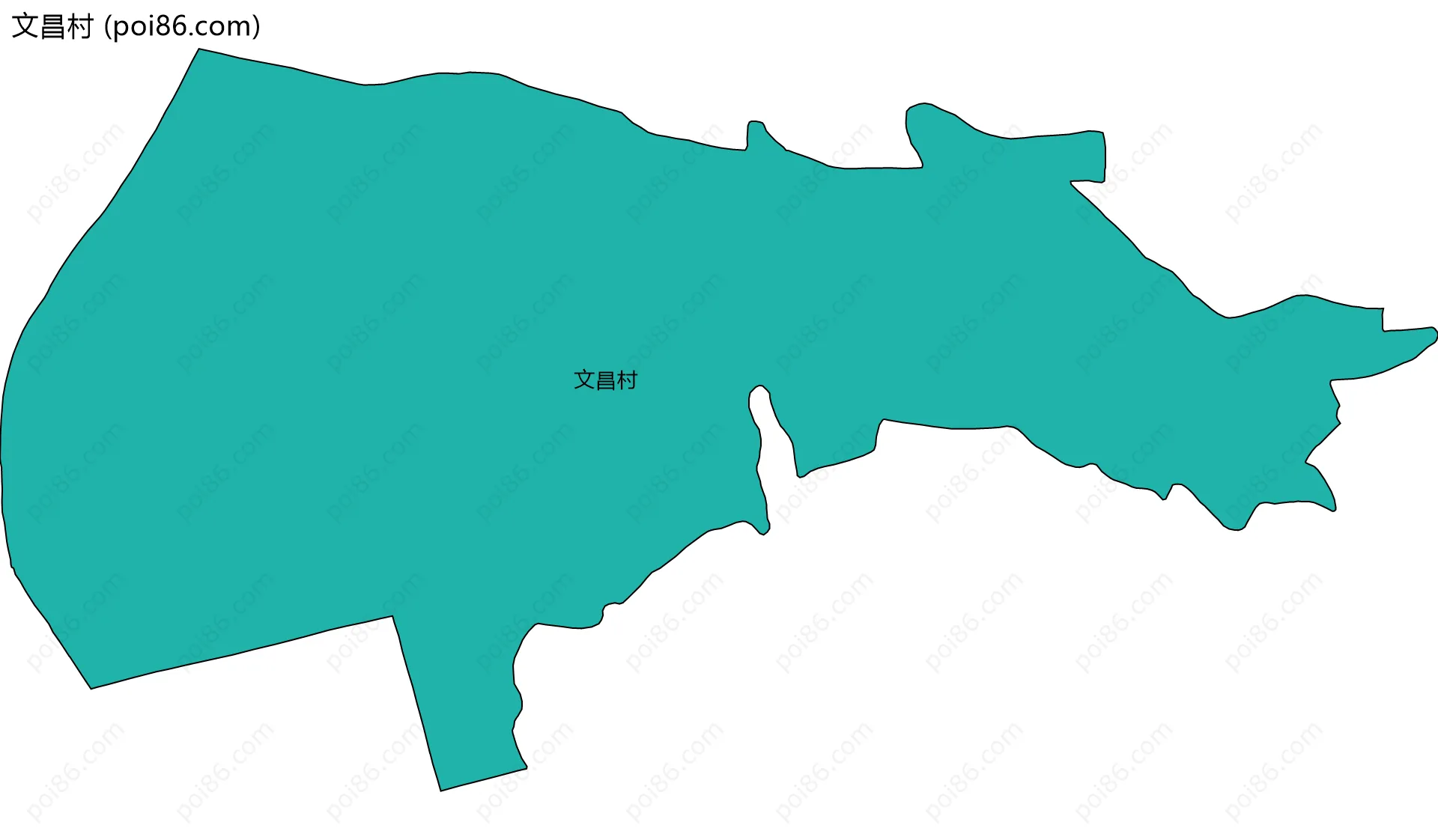 文昌村边界地图