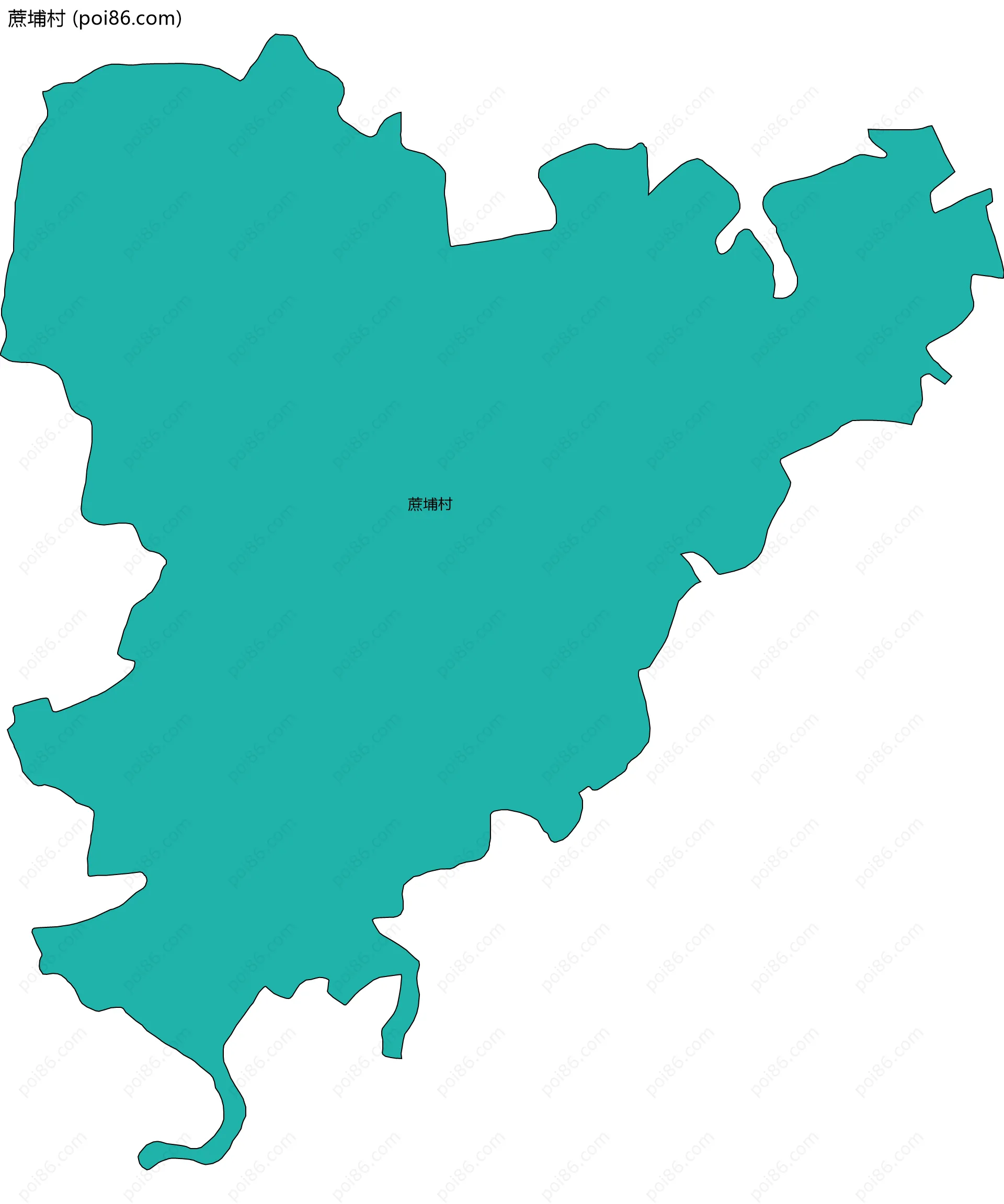 蔗埔村边界地图