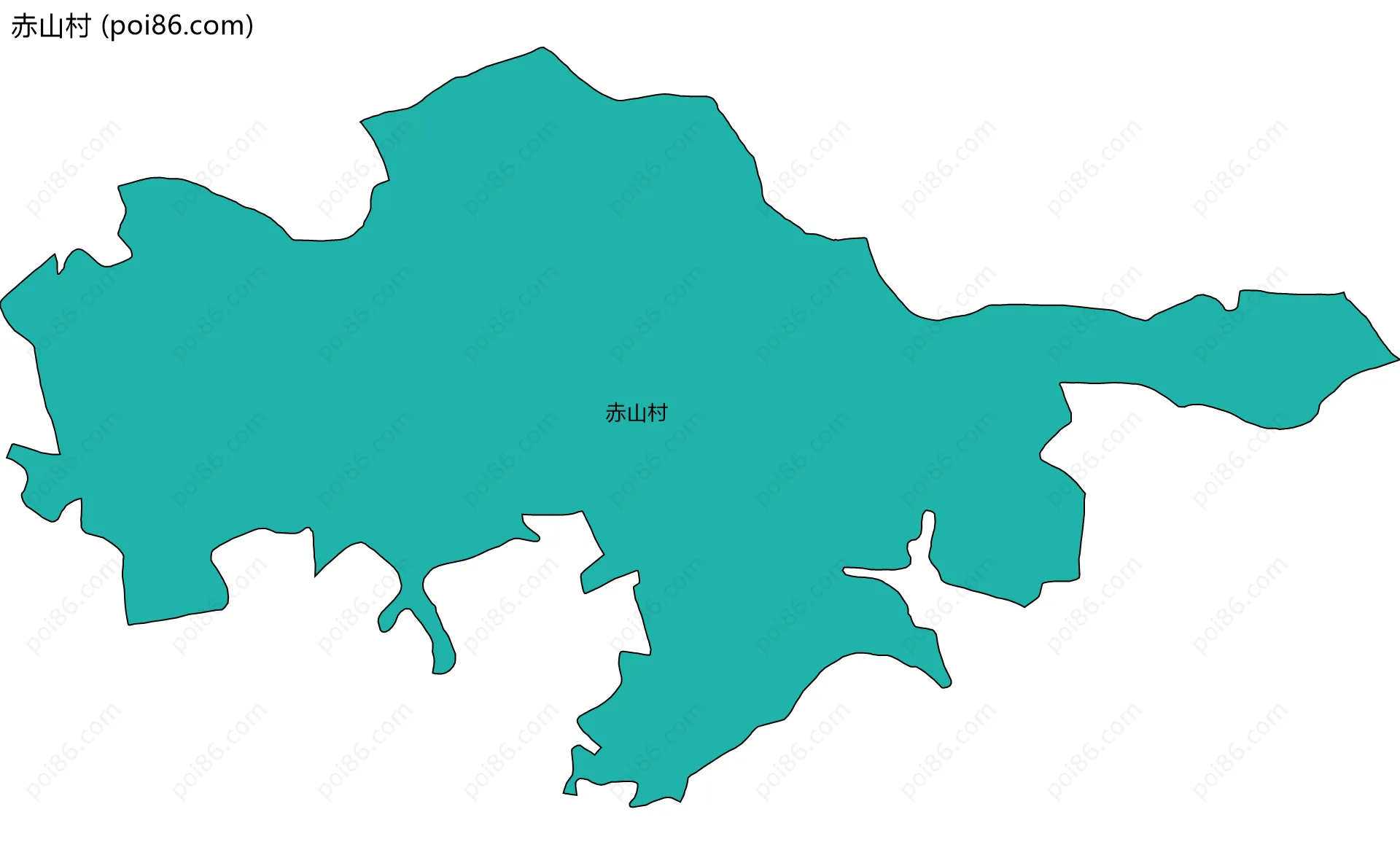 赤山村边界地图