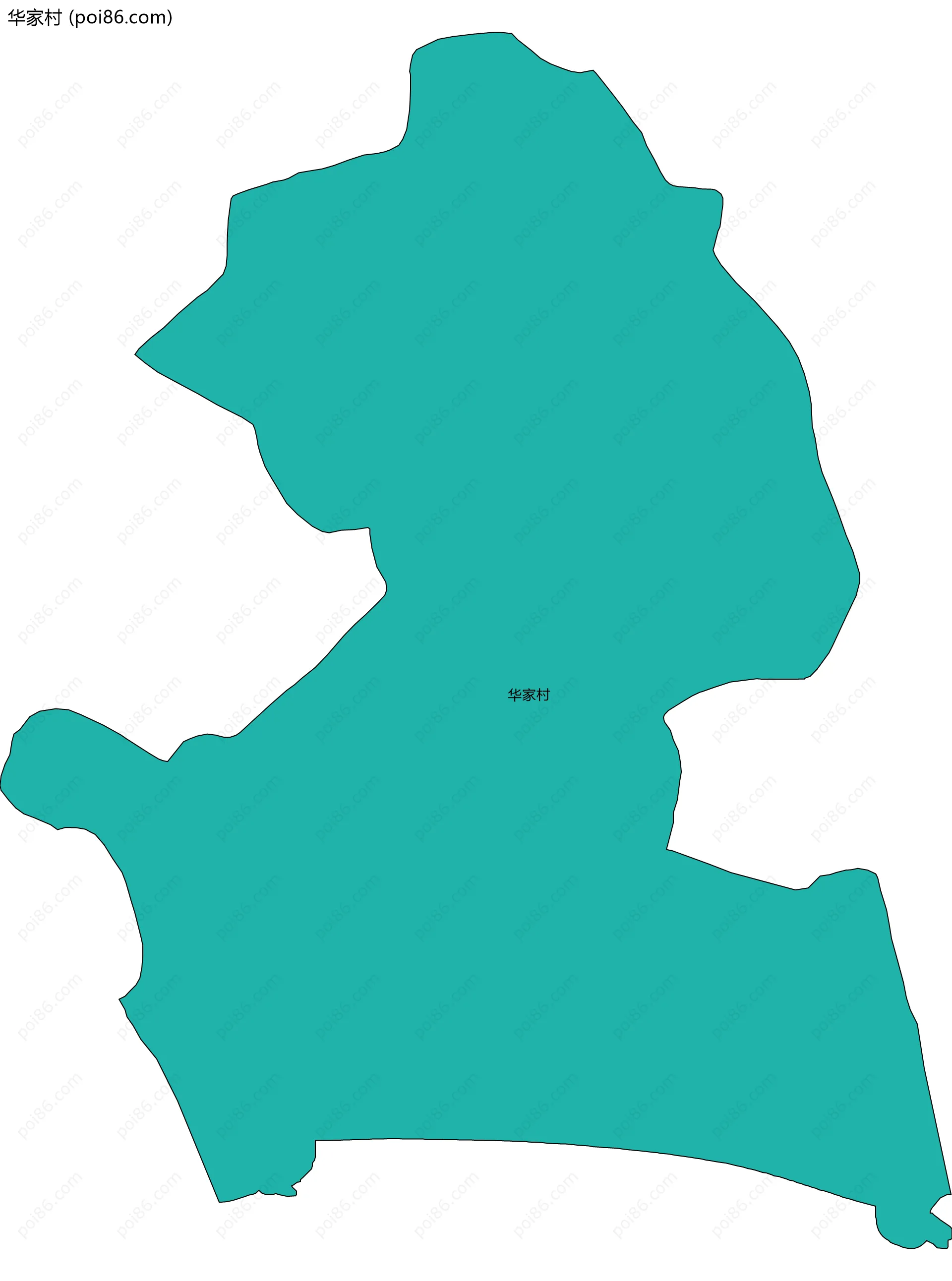 华家村边界地图