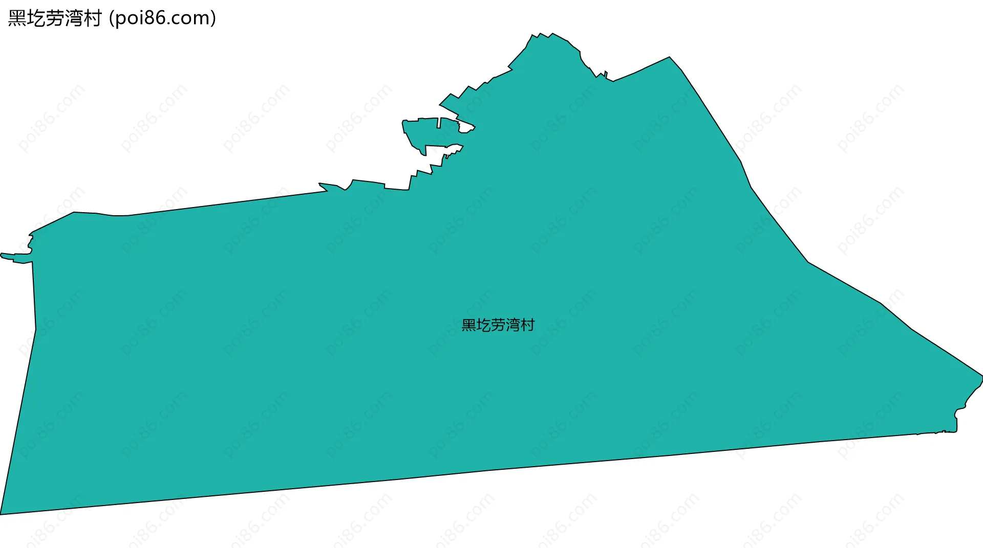 黑圪劳湾村边界地图