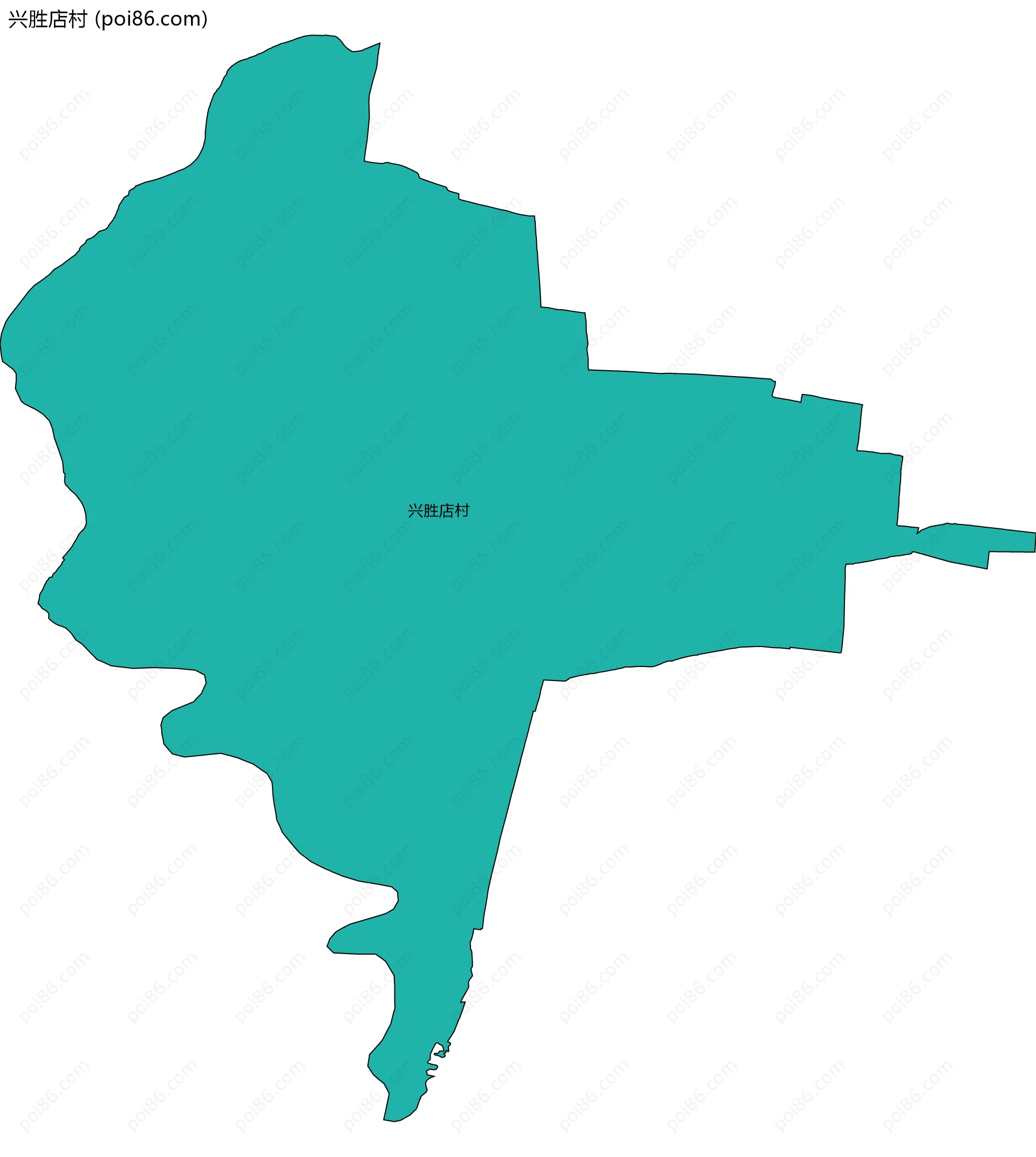 兴胜店村边界地图