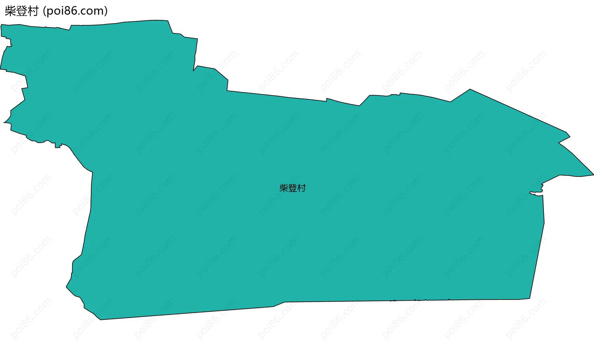 柴登村边界地图