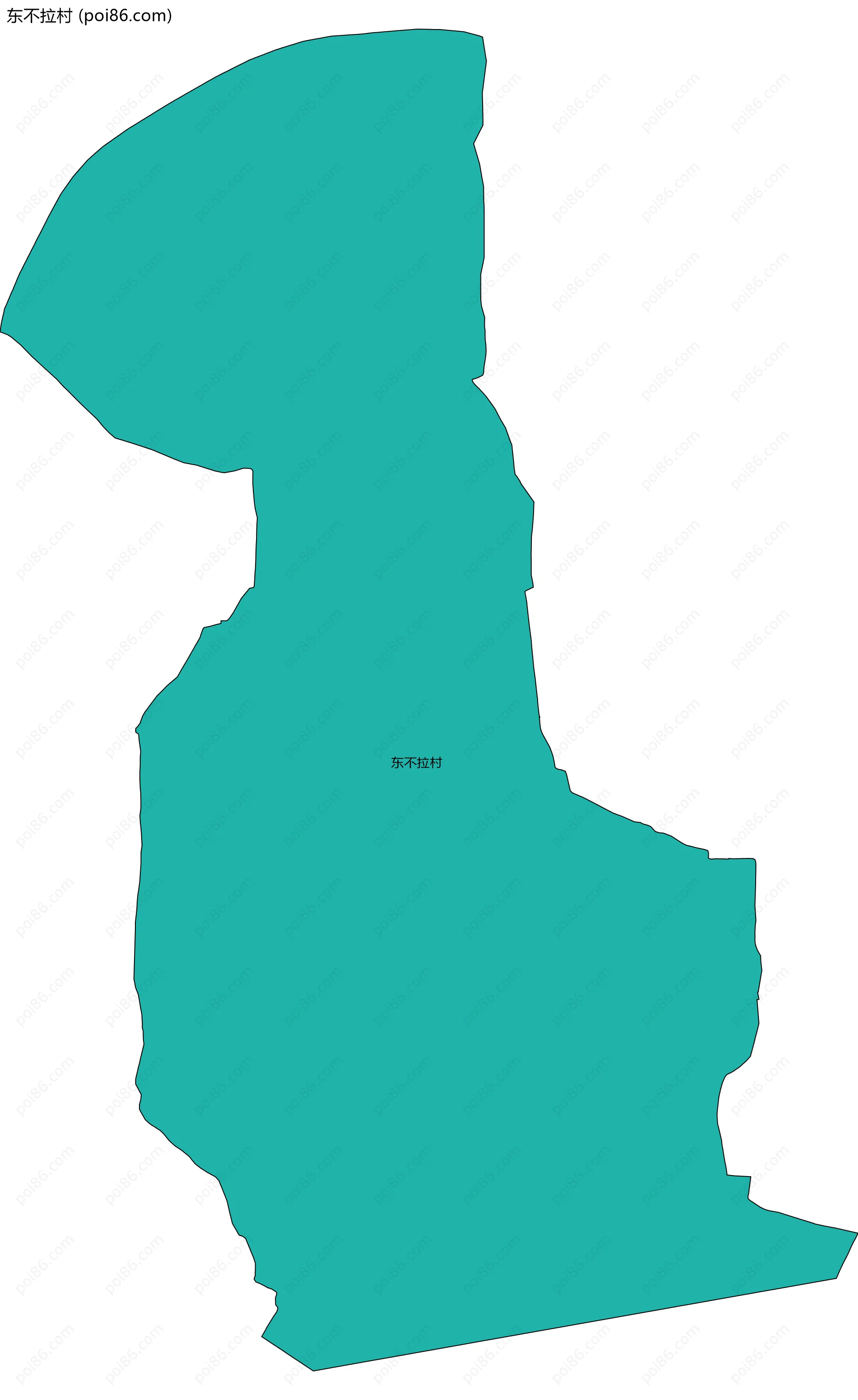 东不拉村边界地图