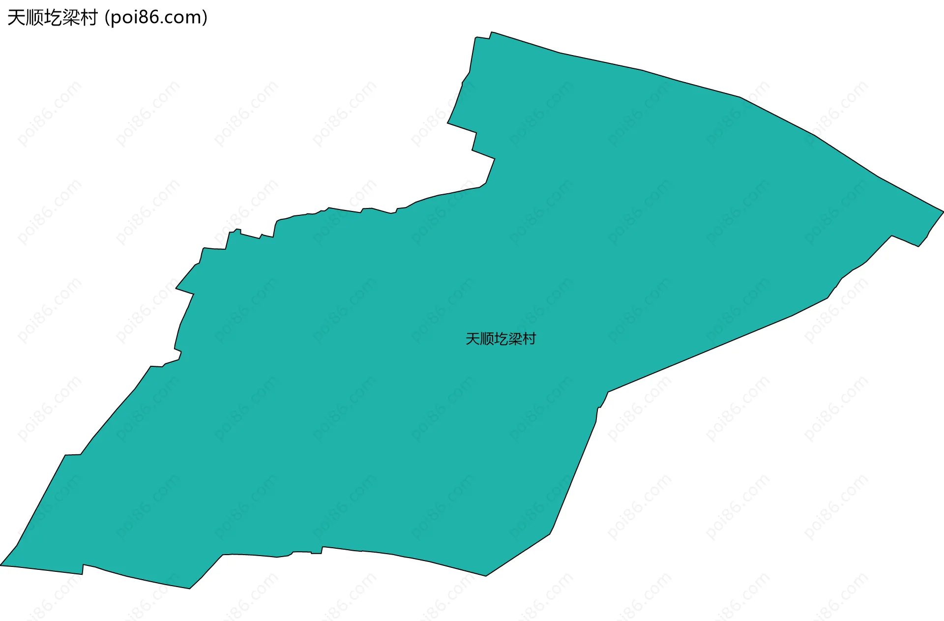 天顺圪梁村边界地图