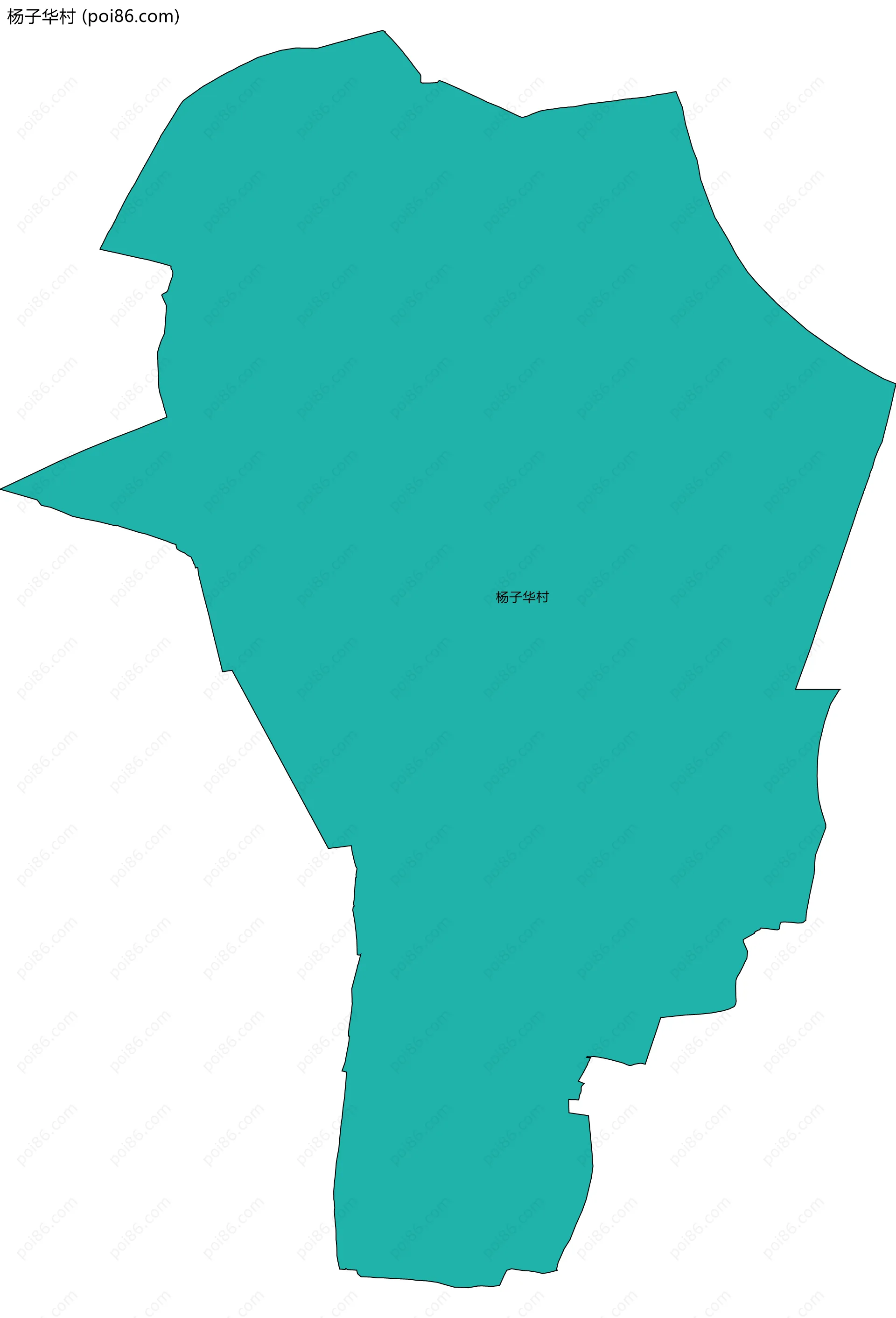 杨子华村边界地图