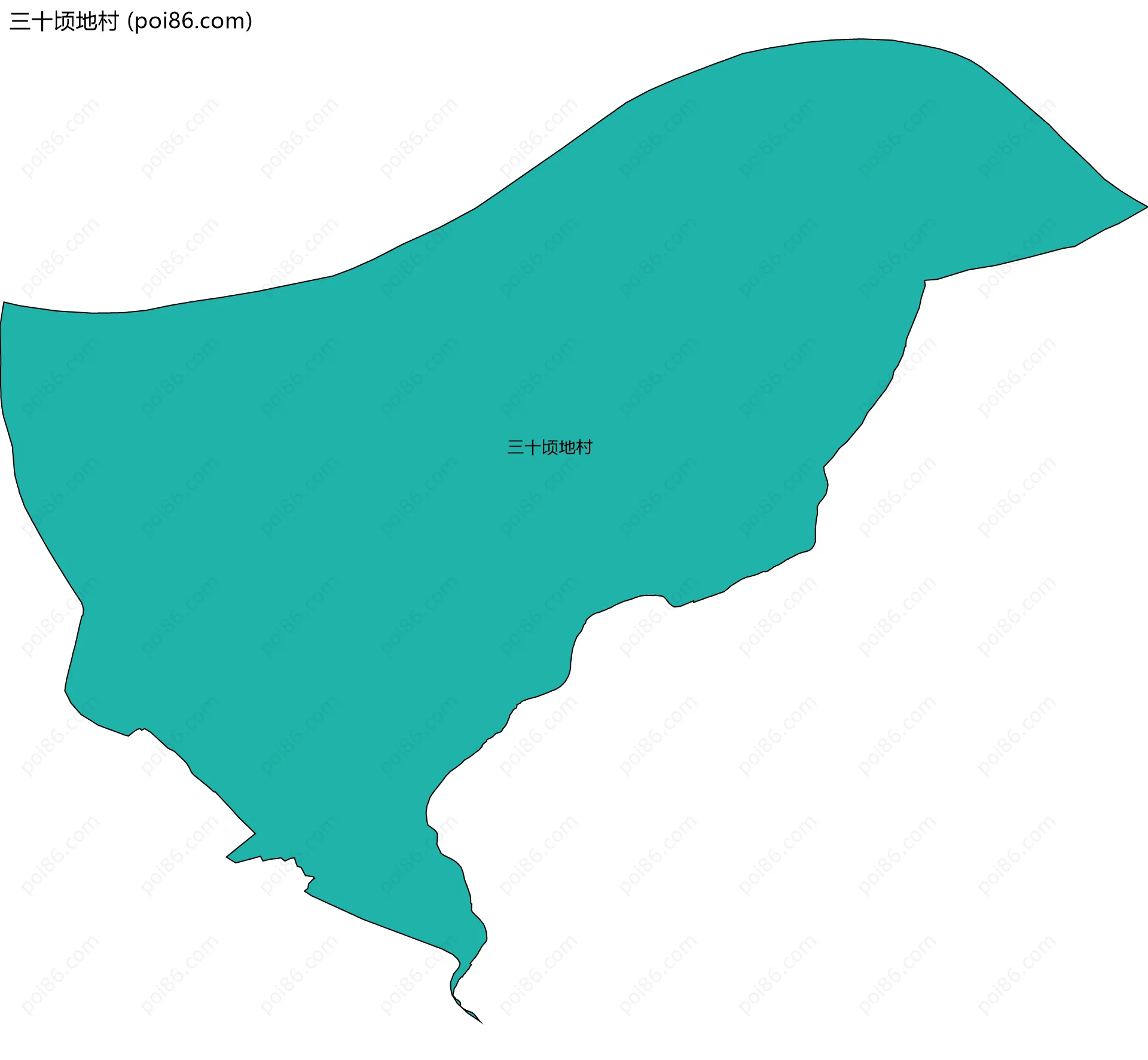 三十顷地村边界地图