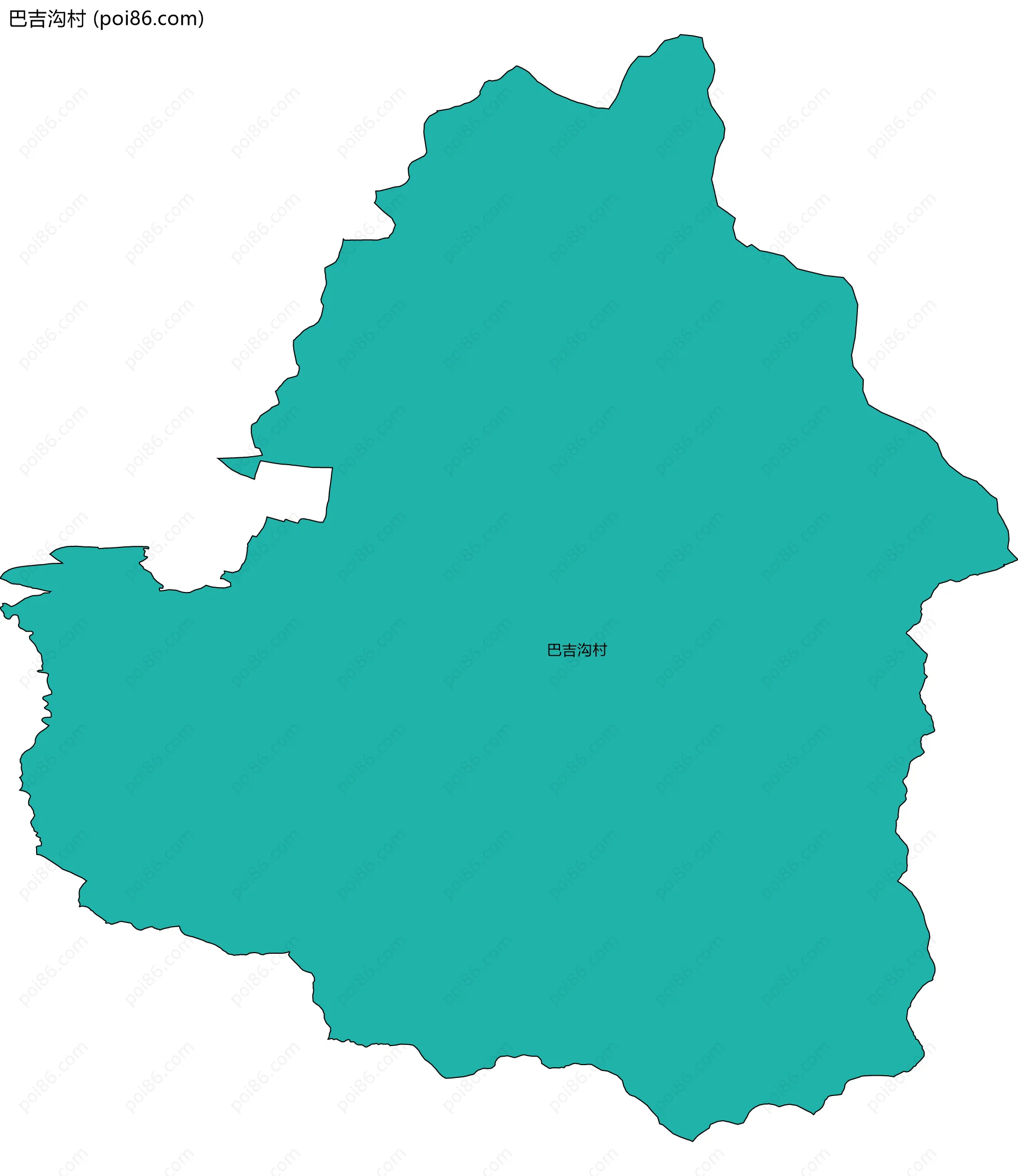 巴吉沟村边界地图