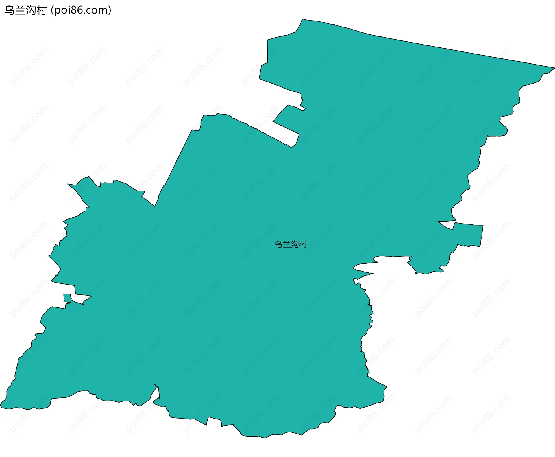 乌兰沟村边界地图