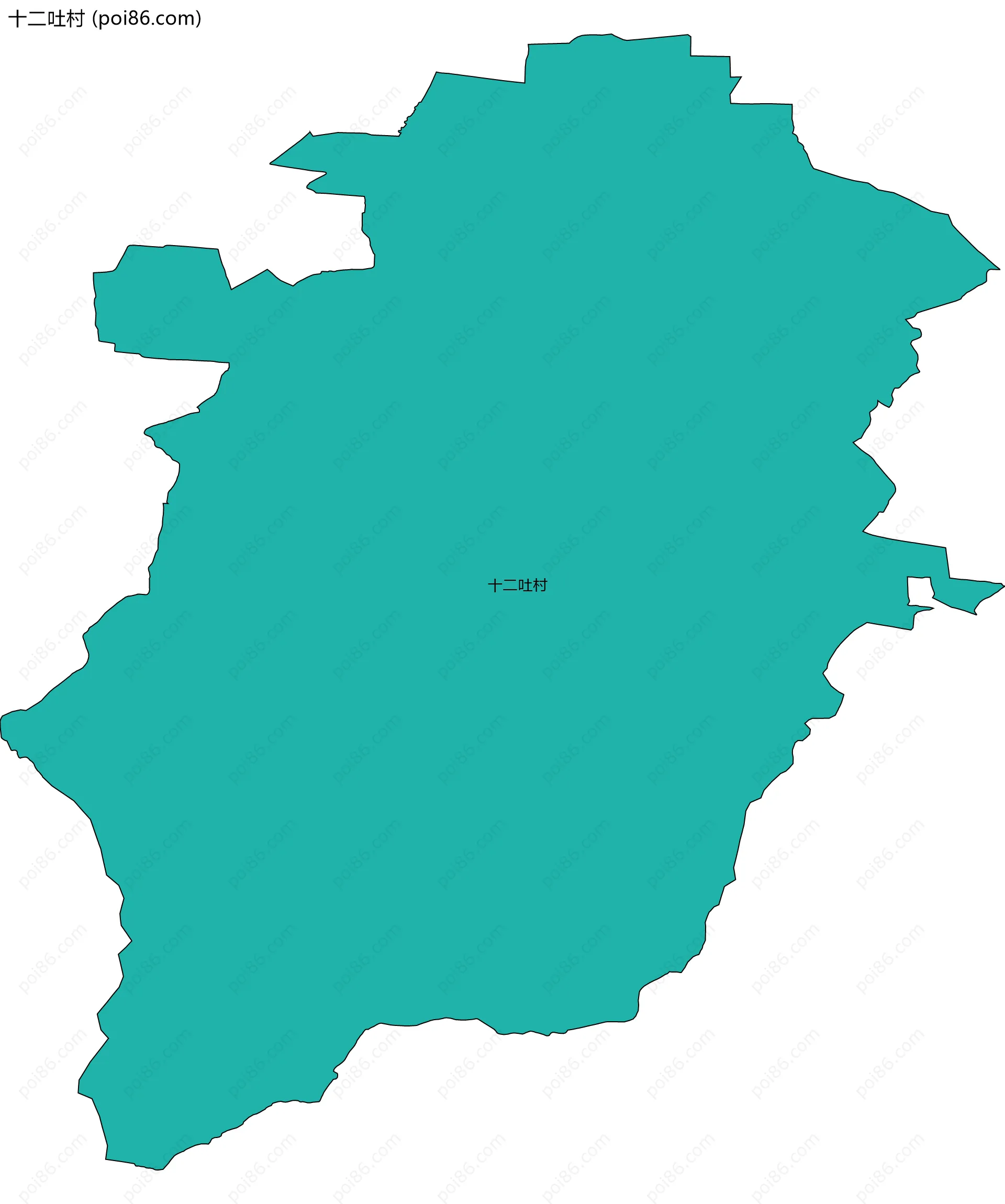 十二吐村边界地图
