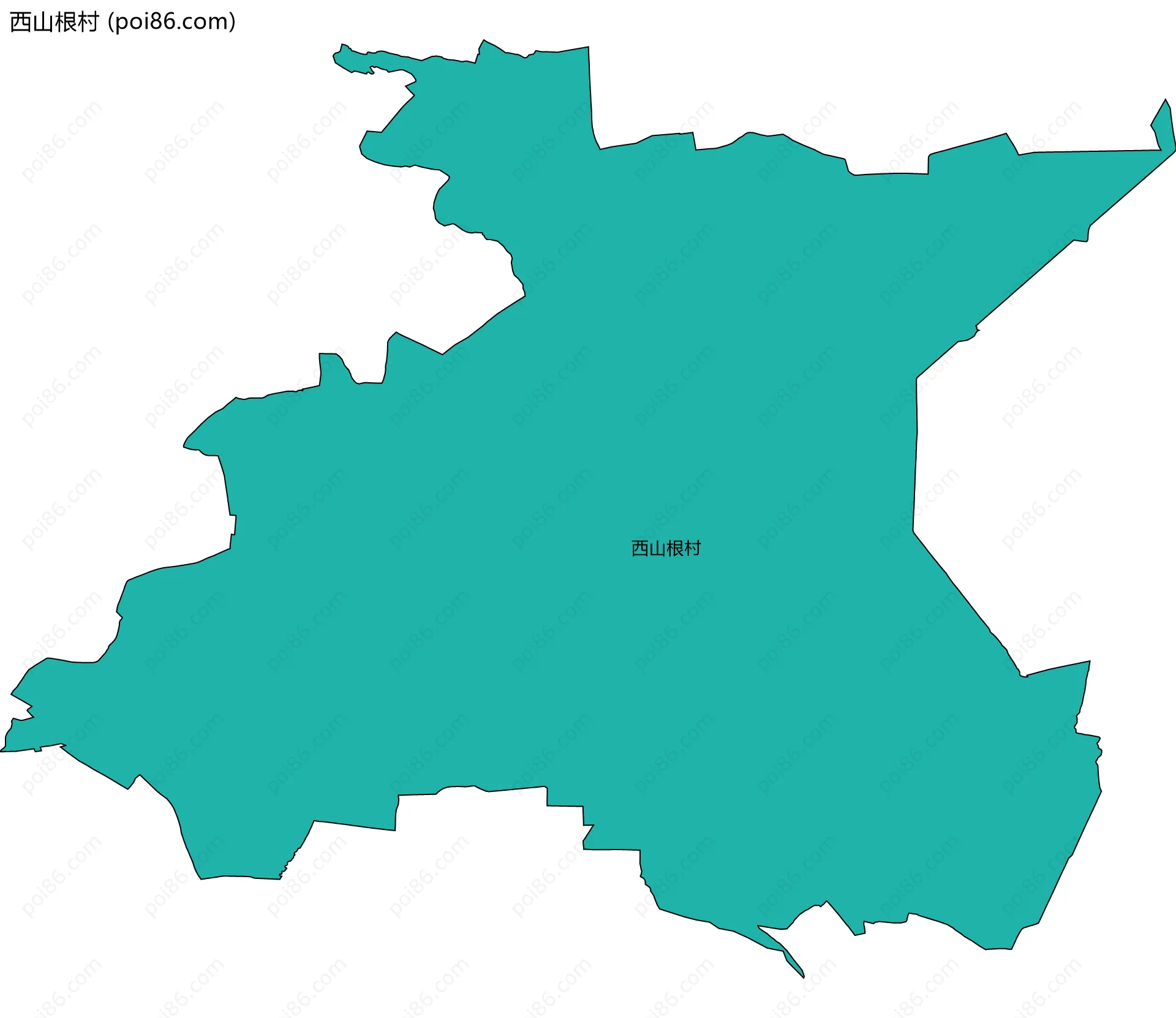 西山根村边界地图