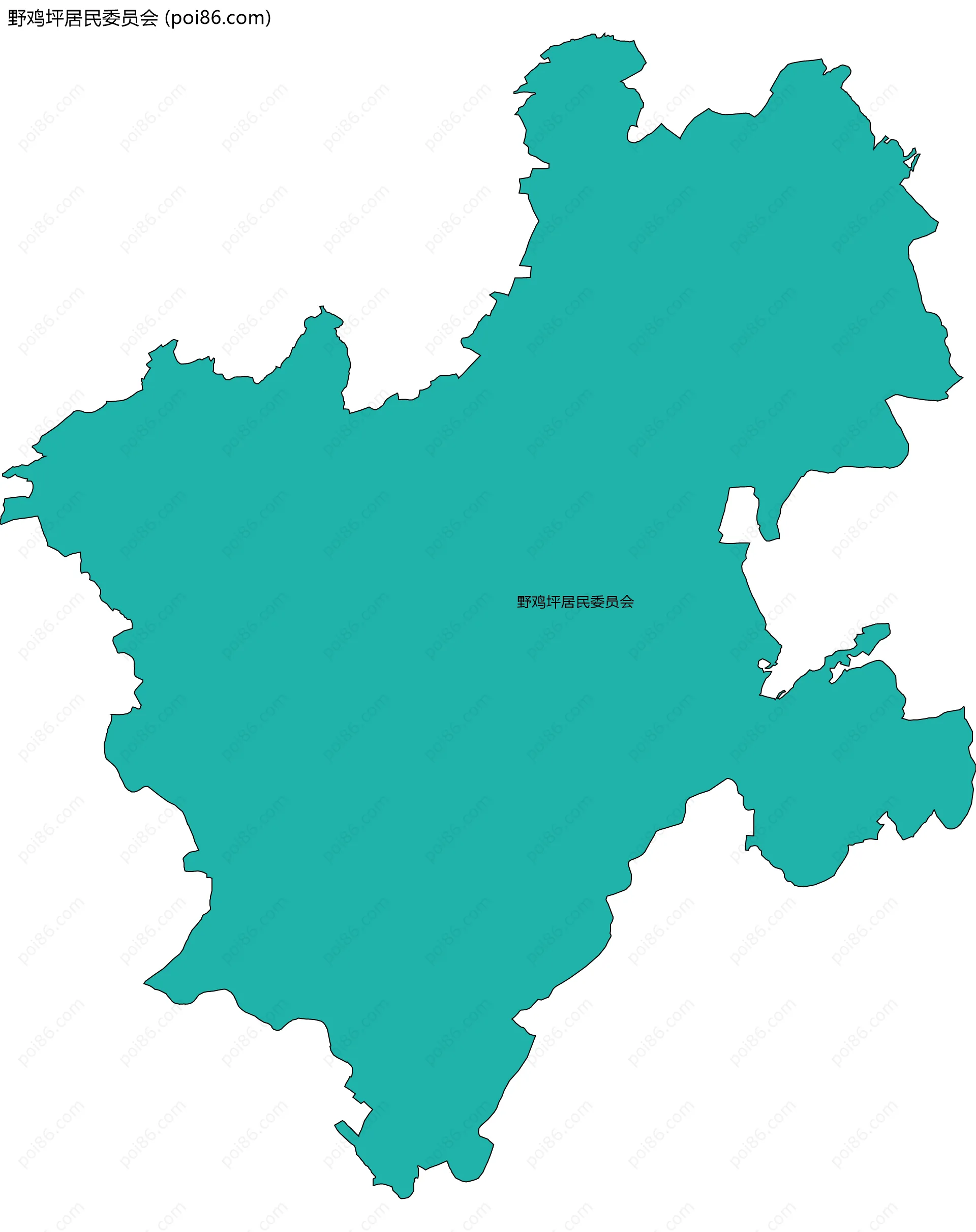 野鸡坪居民委员会边界地图