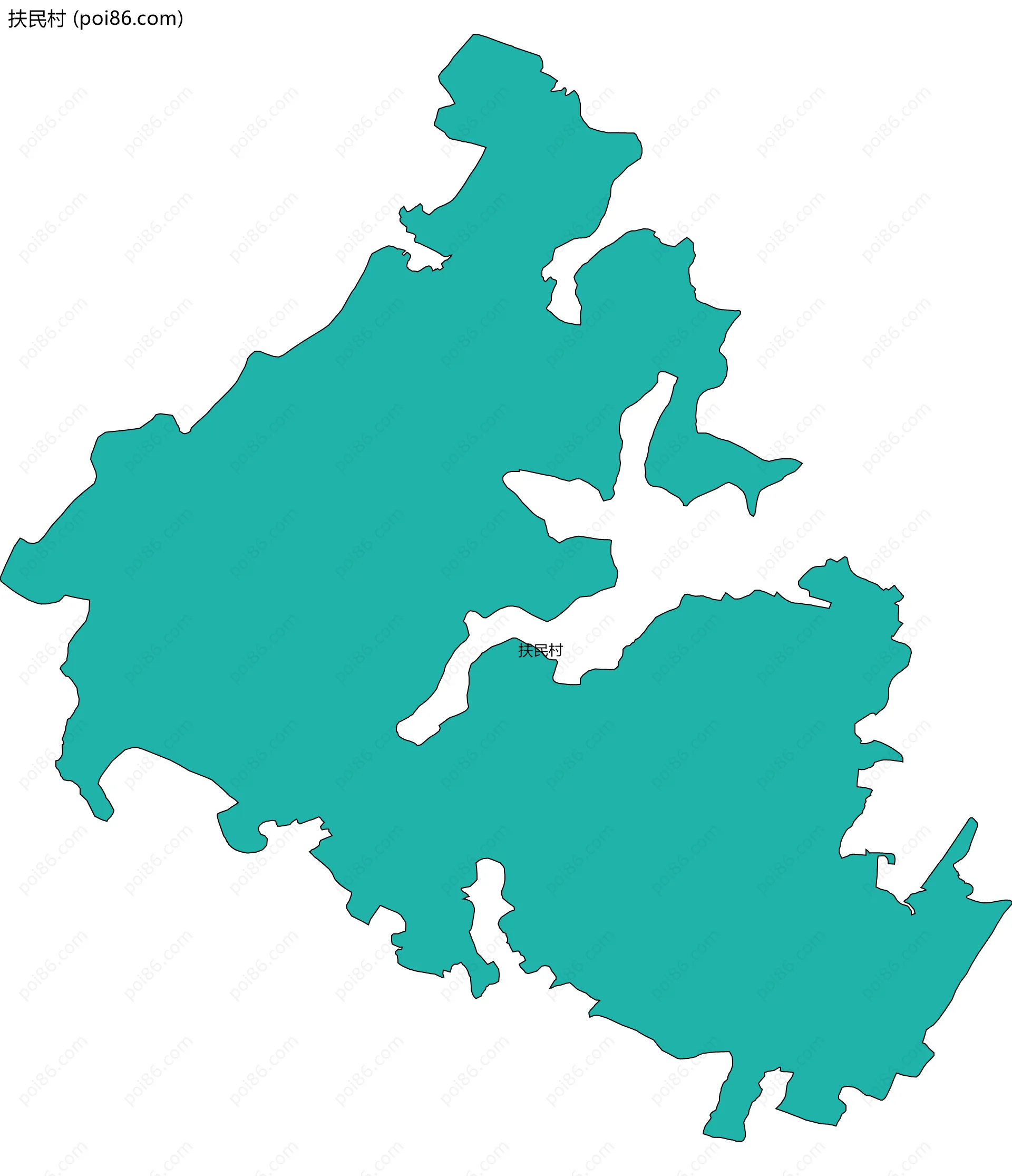 扶民村边界地图