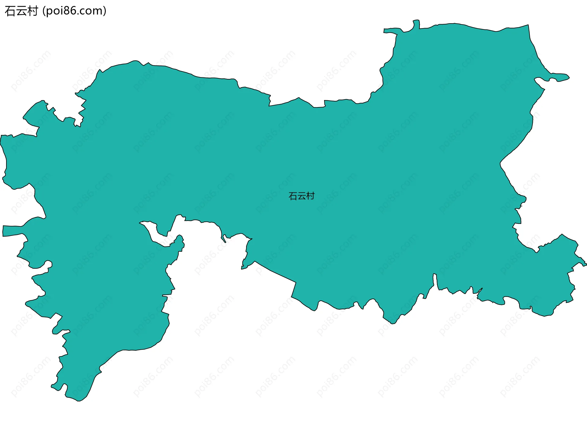 石云村边界地图