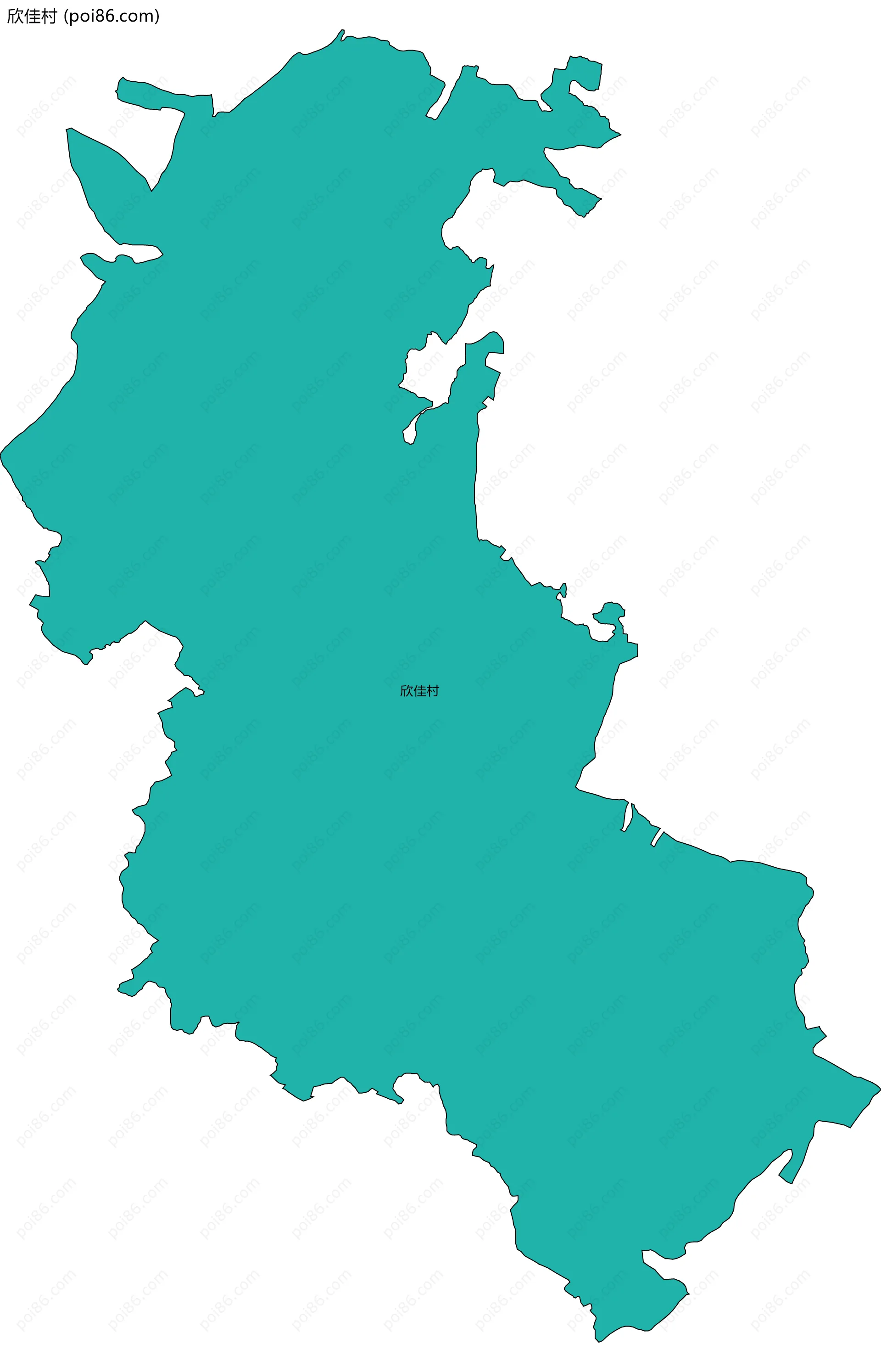 欣佳村边界地图