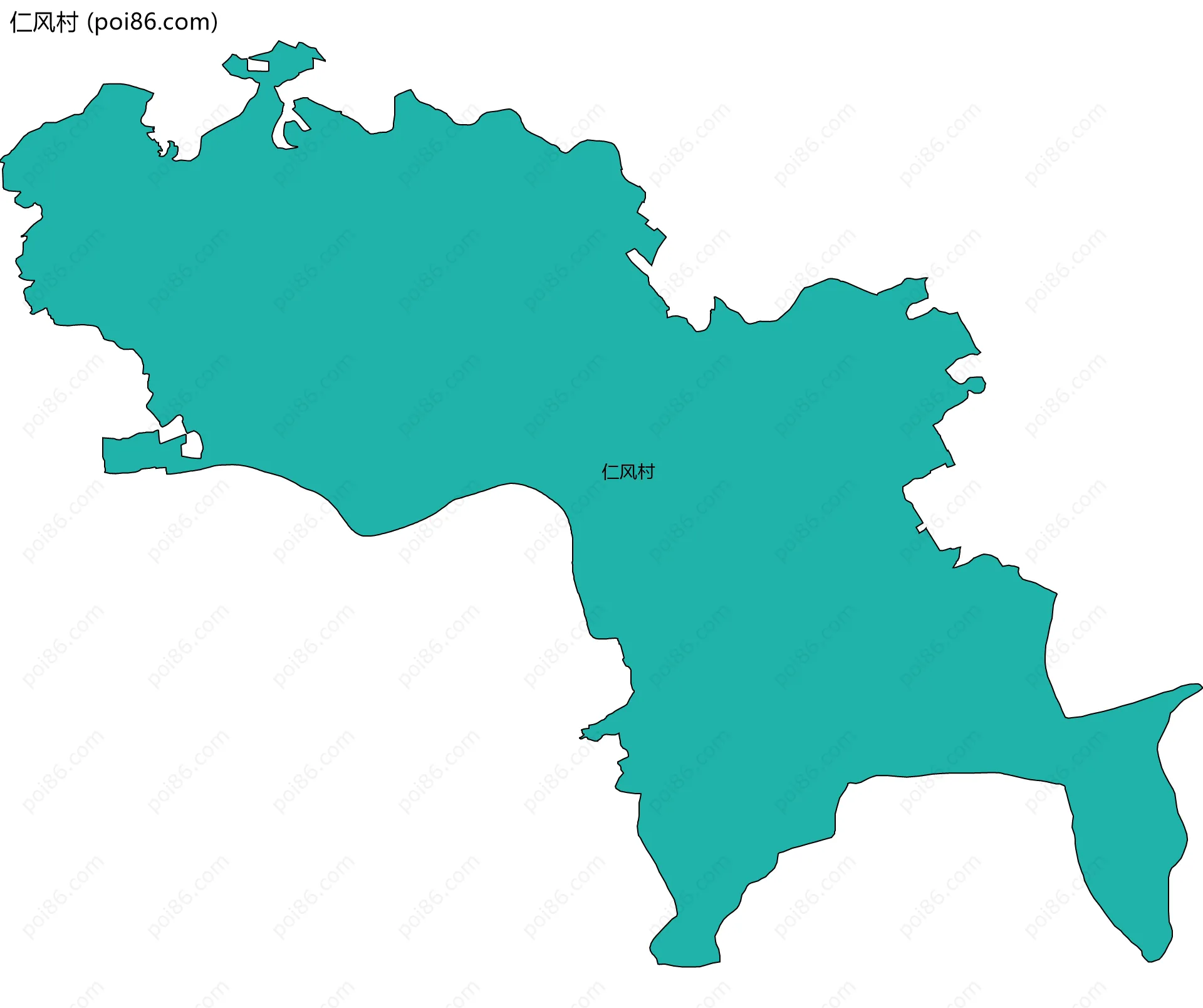 仁风村边界地图