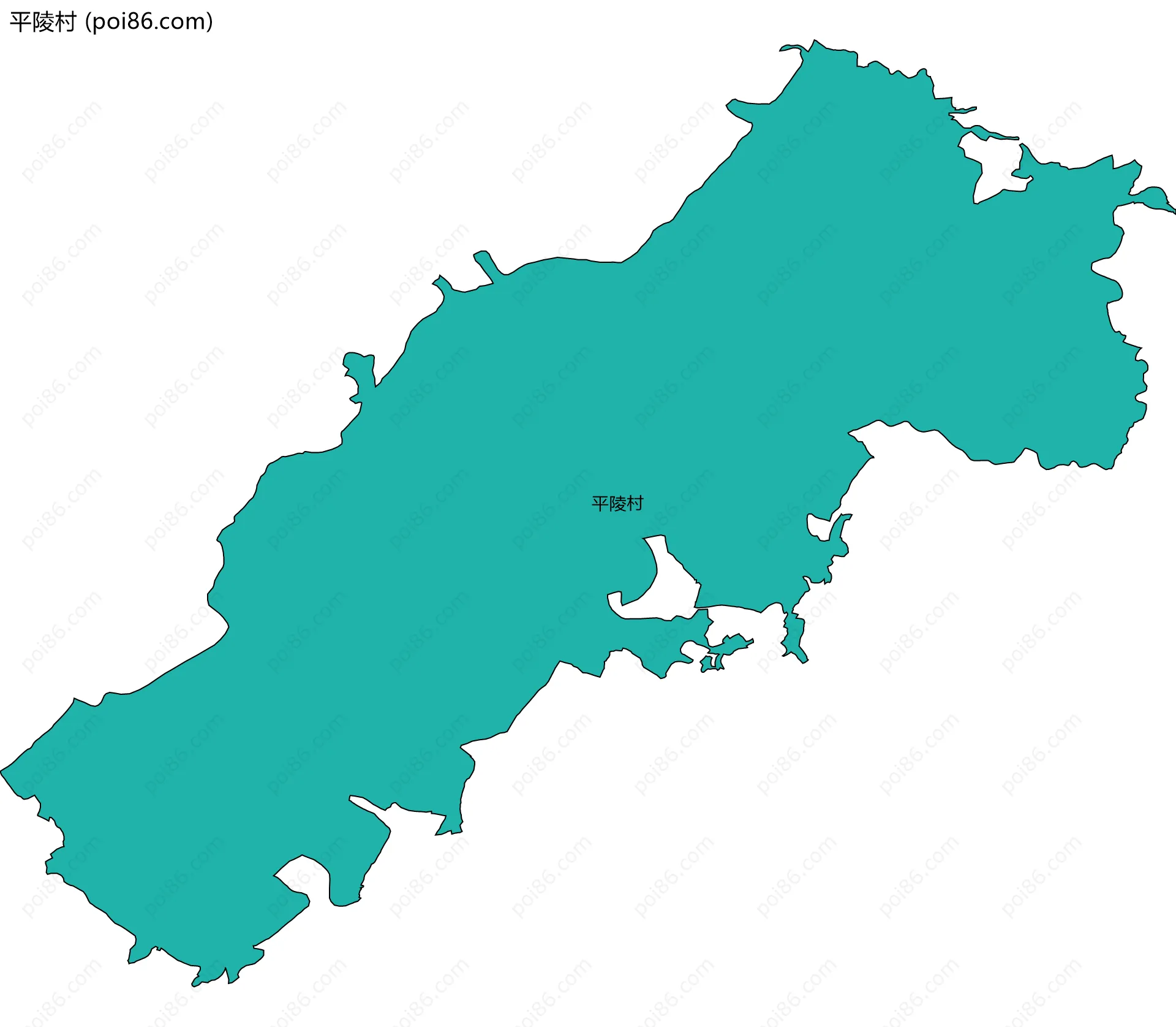 平陵村边界地图