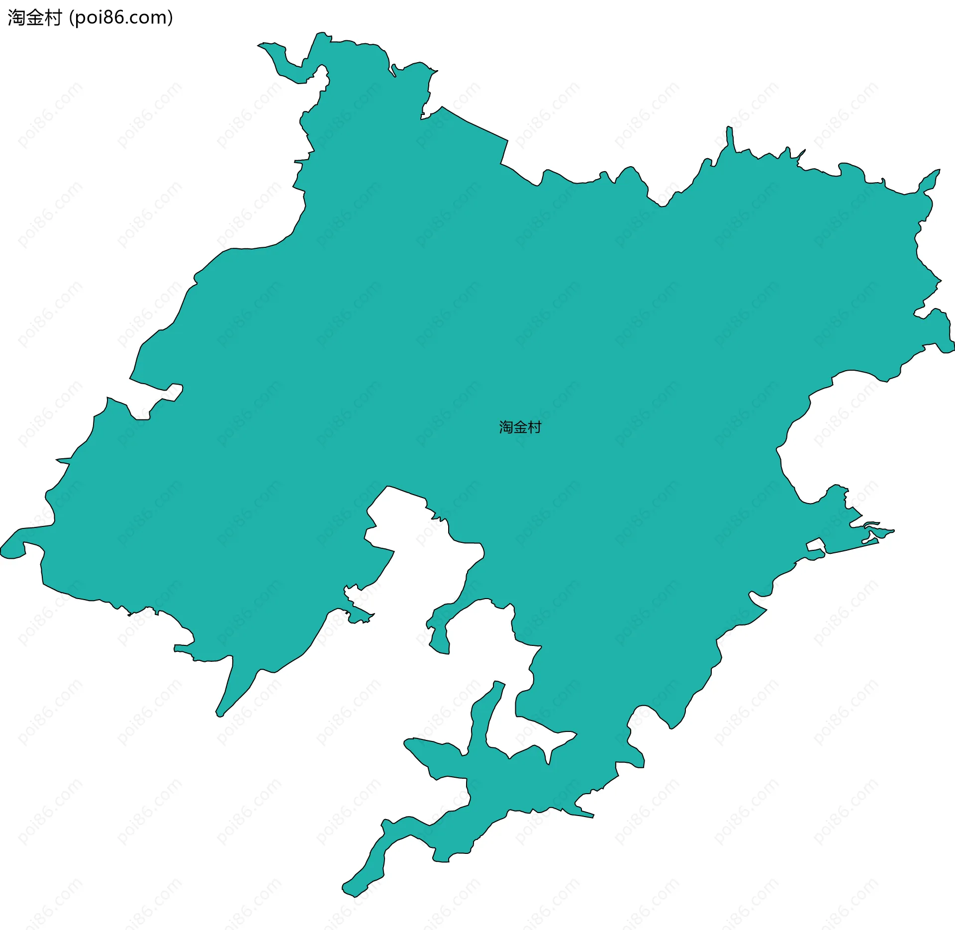 淘金村边界地图