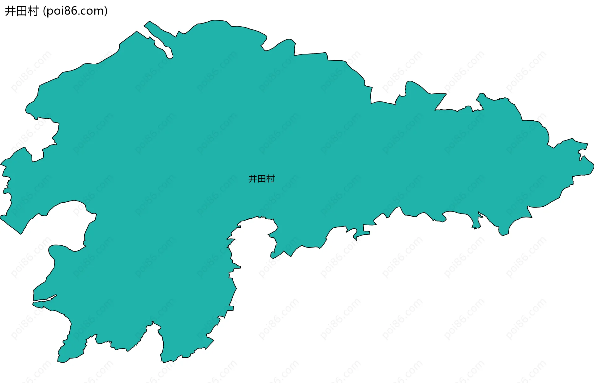 井田村边界地图