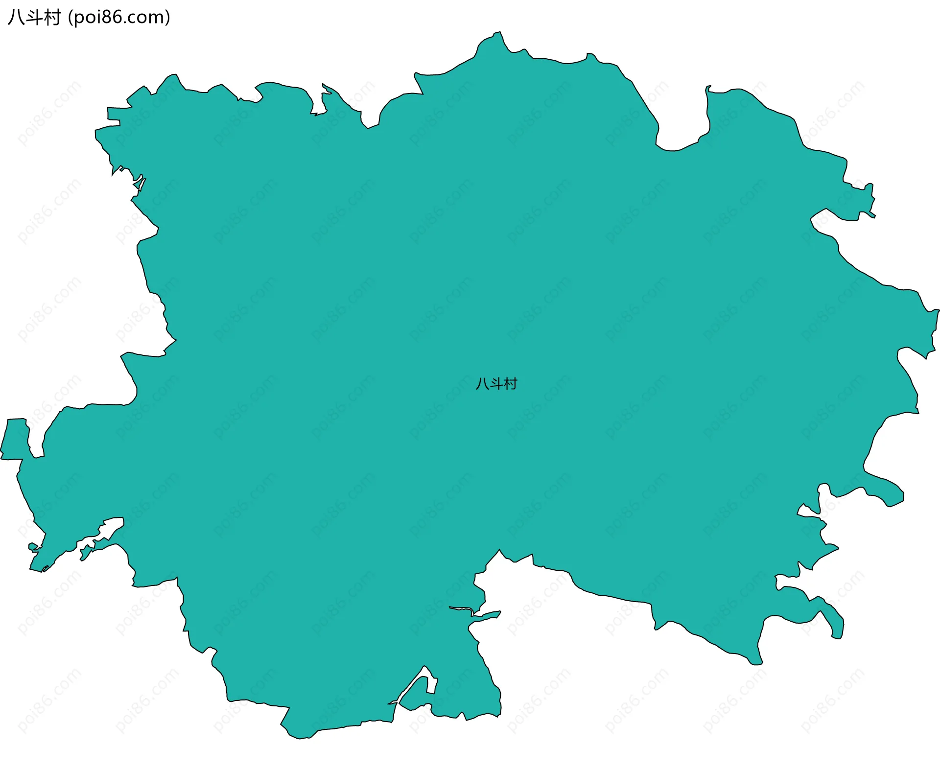 八斗村边界地图