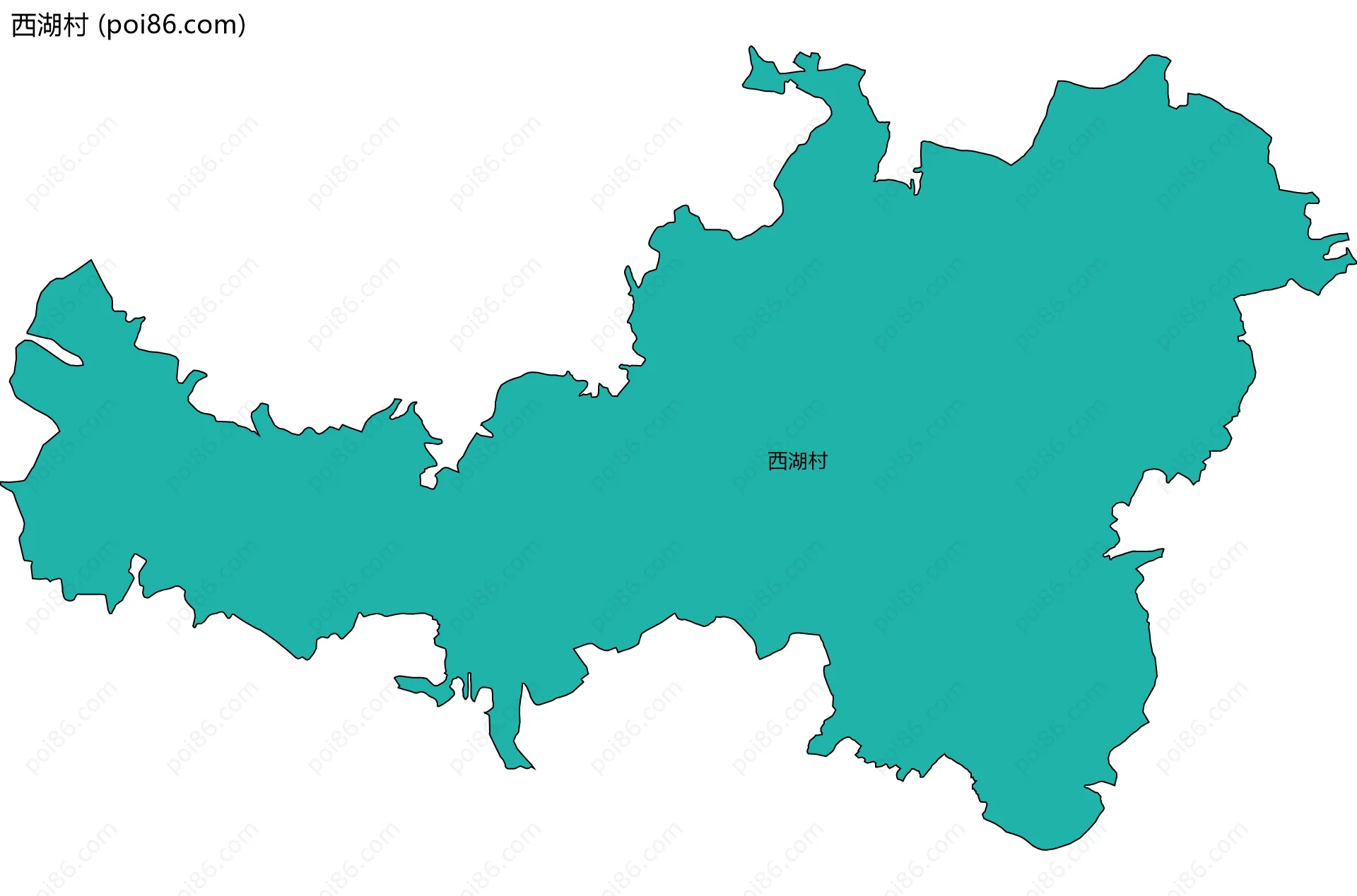 西湖村边界地图
