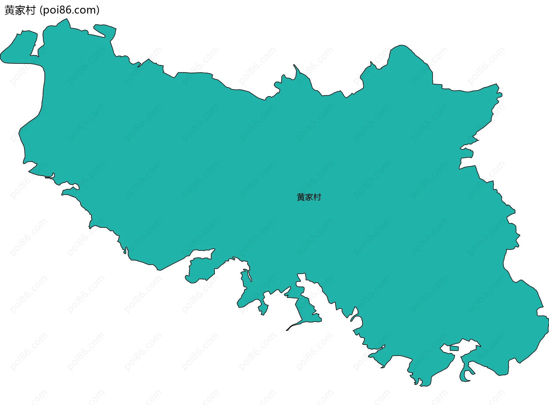 黄家村边界地图