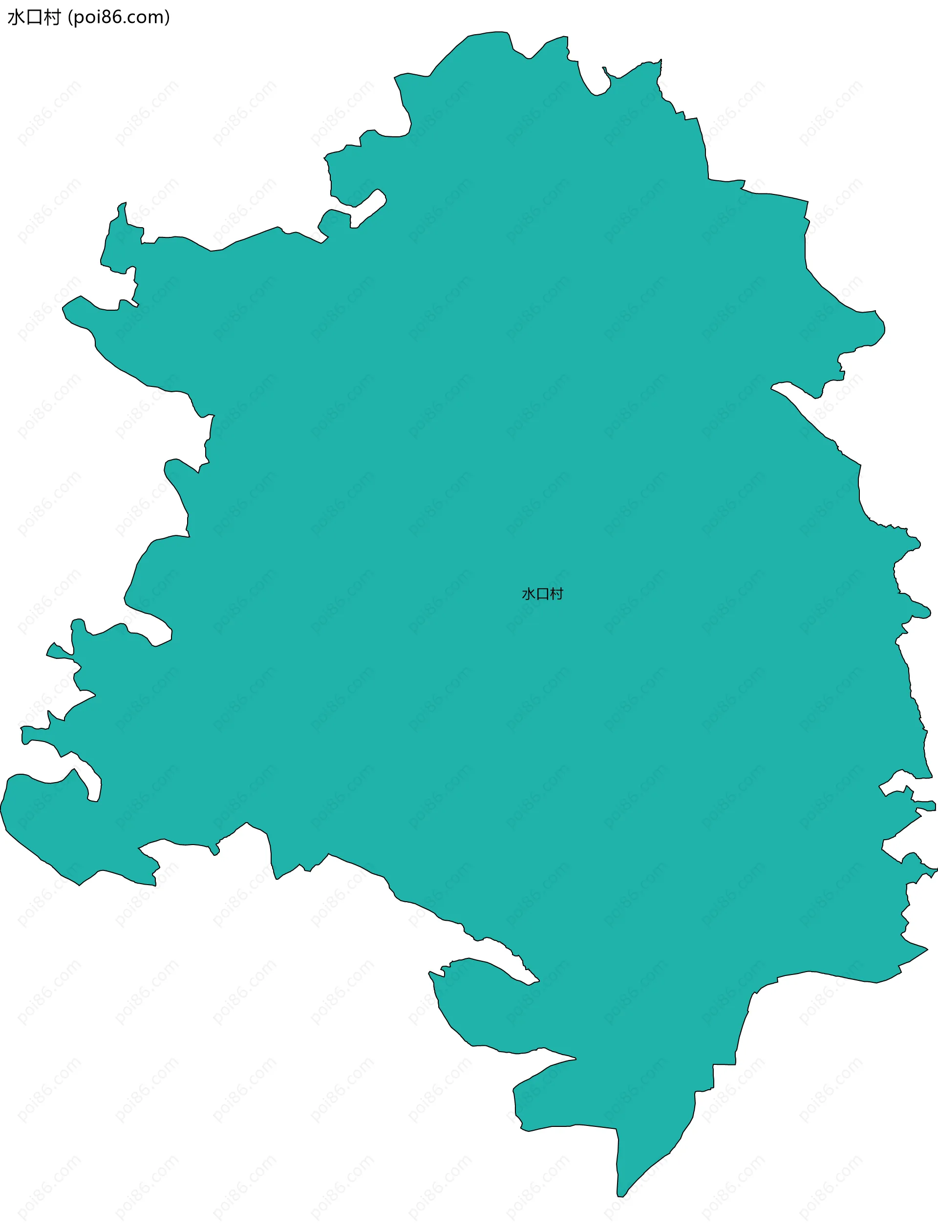 水口村边界地图