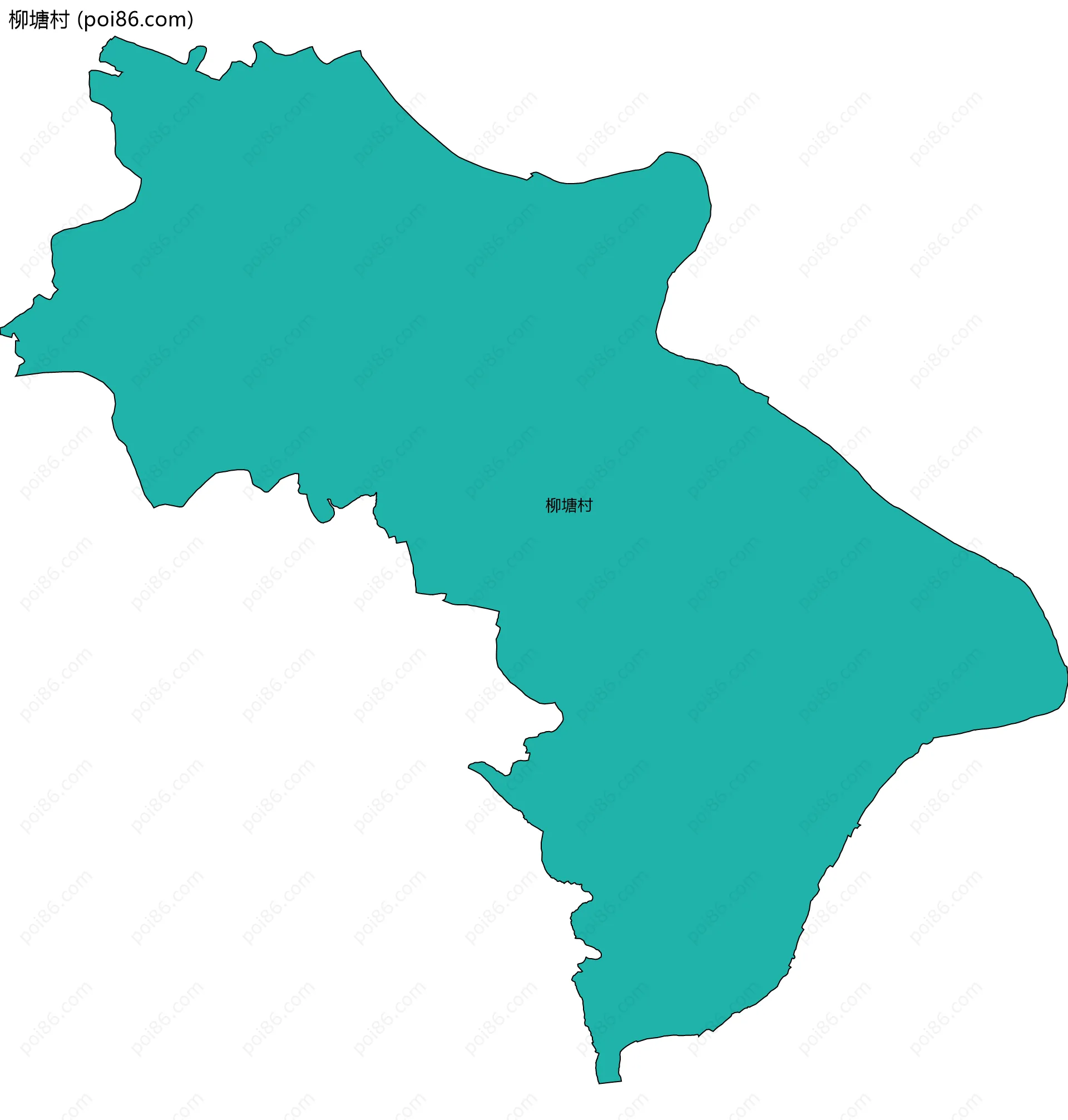 柳塘村边界地图