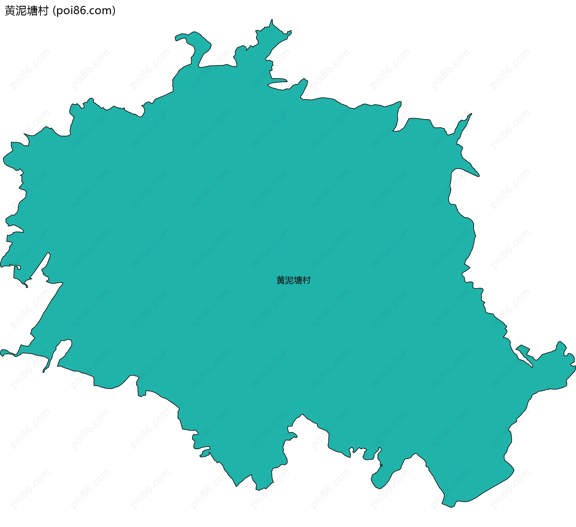 黄泥塘村边界地图