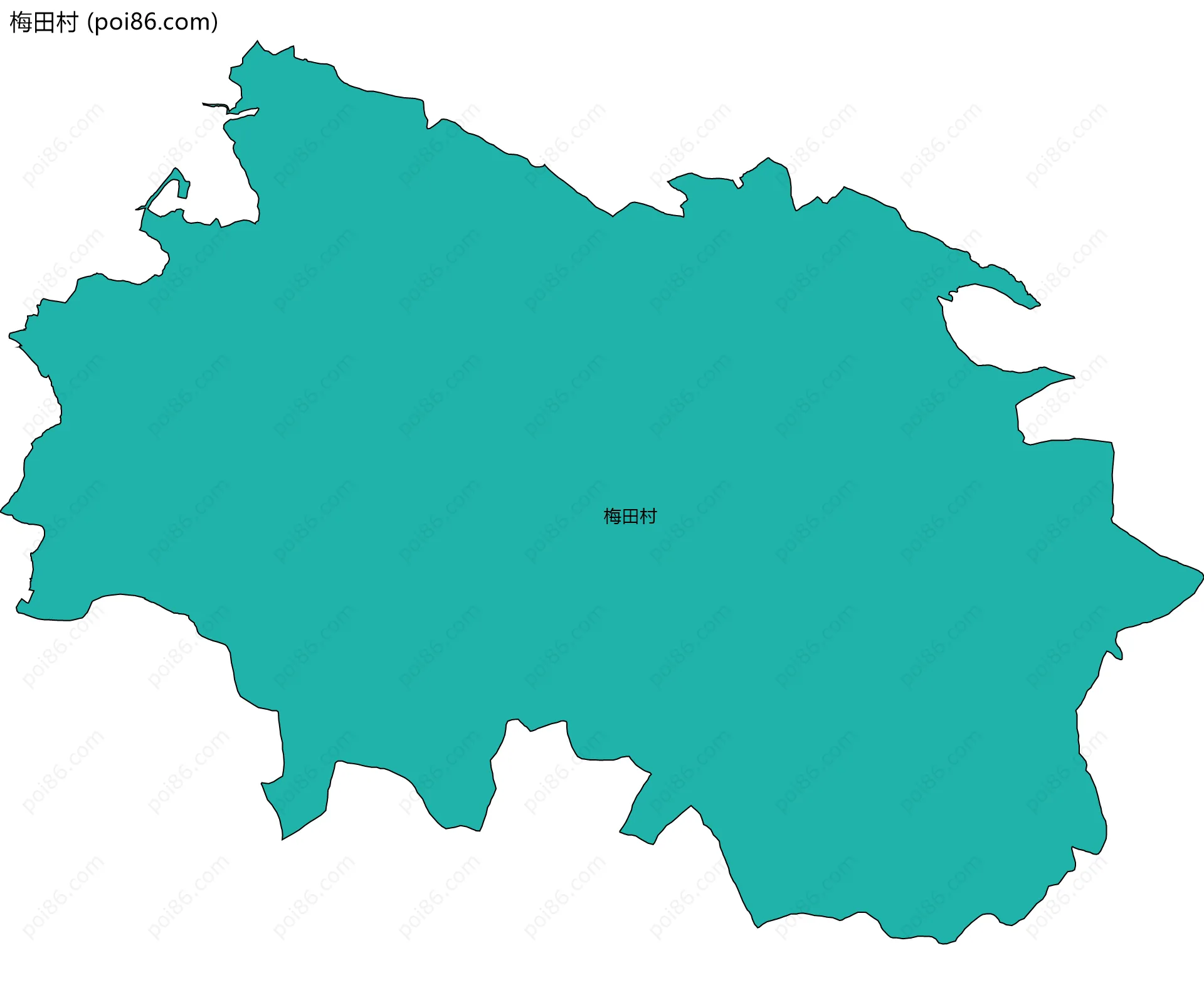 梅田村边界地图