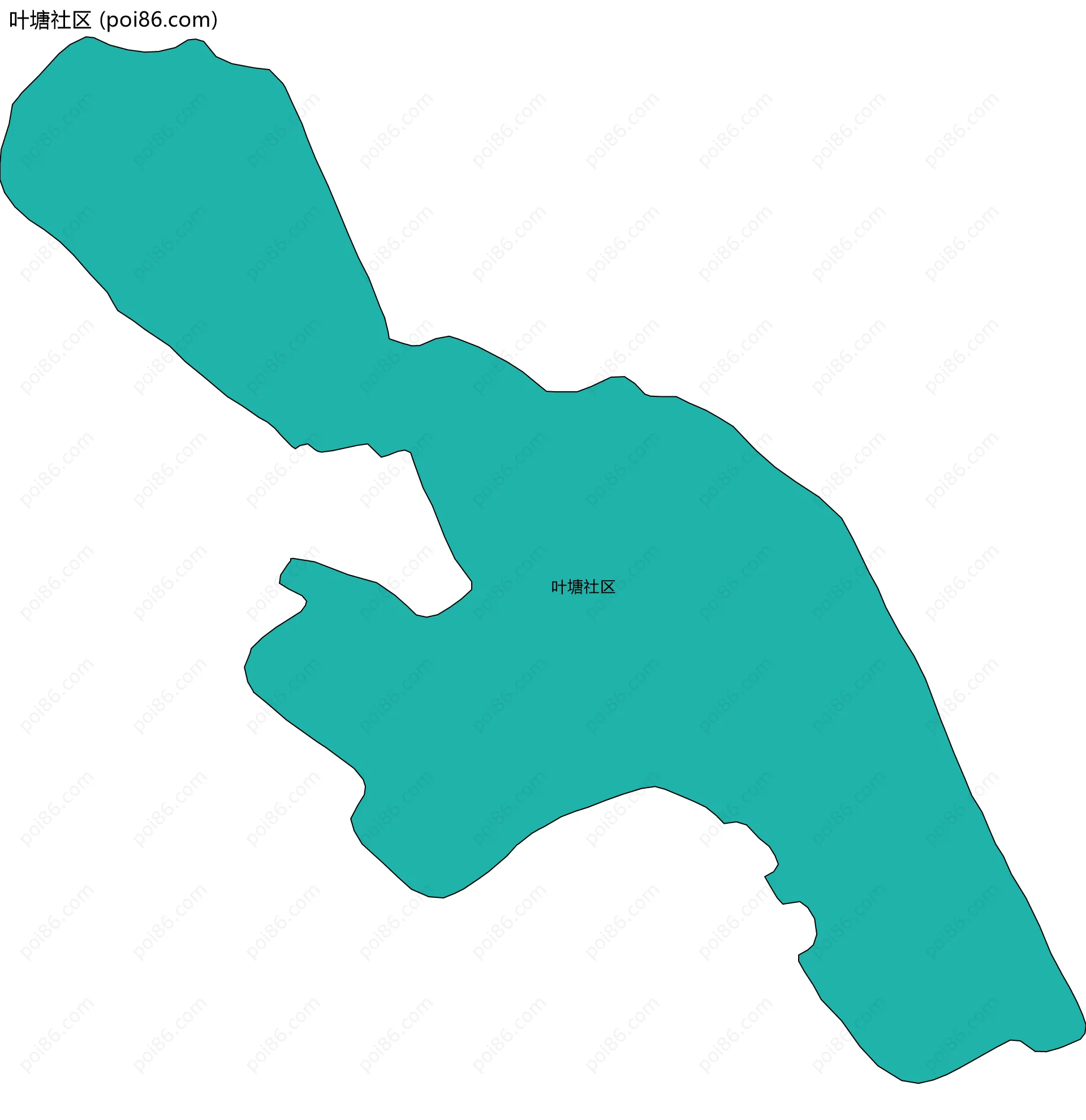 叶塘社区边界地图