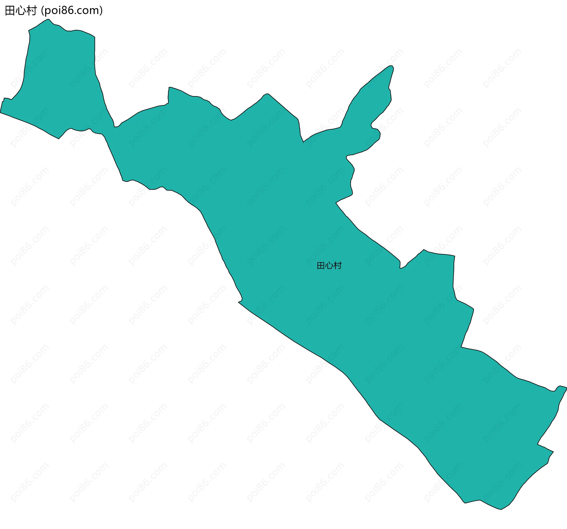 田心村边界地图