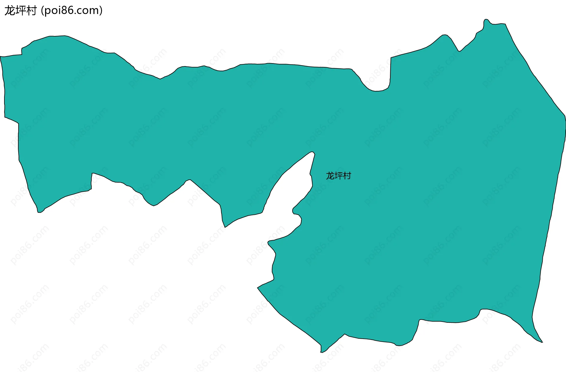 龙坪村边界地图