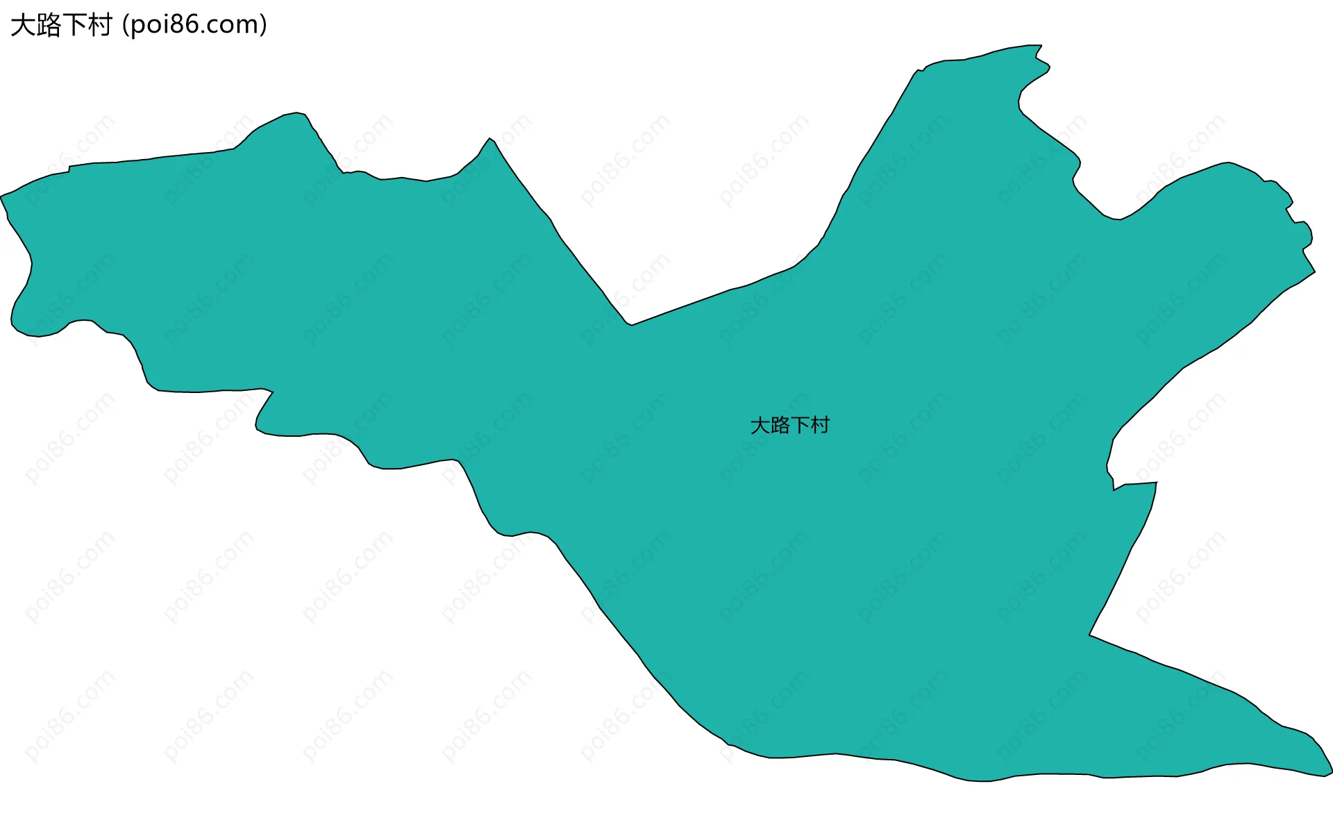 大路下村边界地图