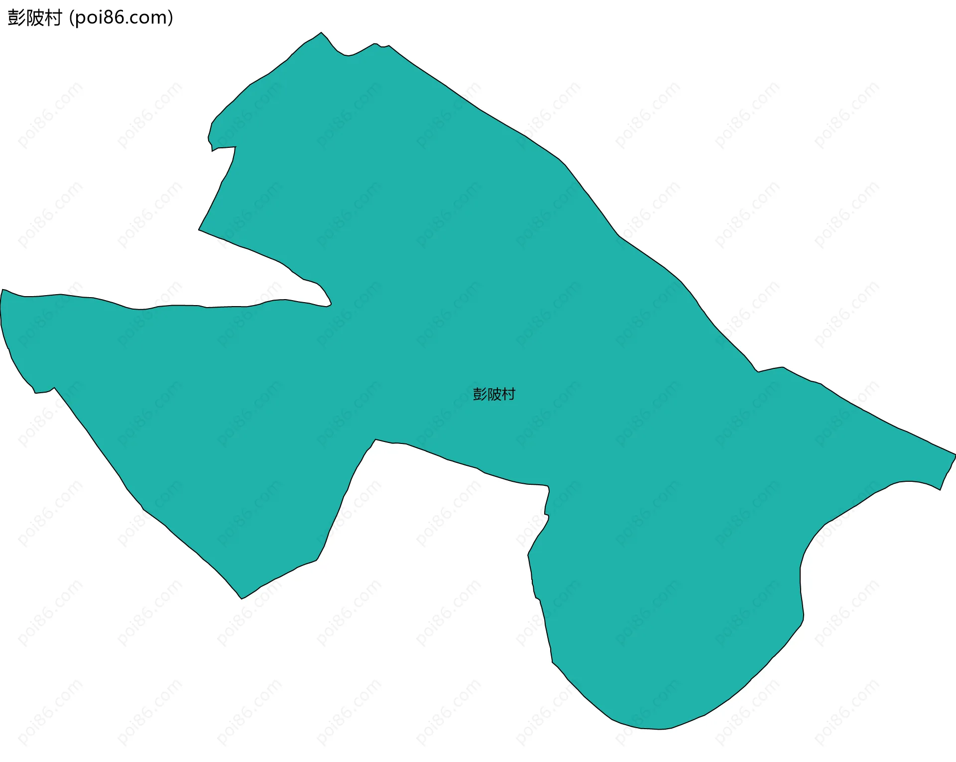 彭陂村边界地图