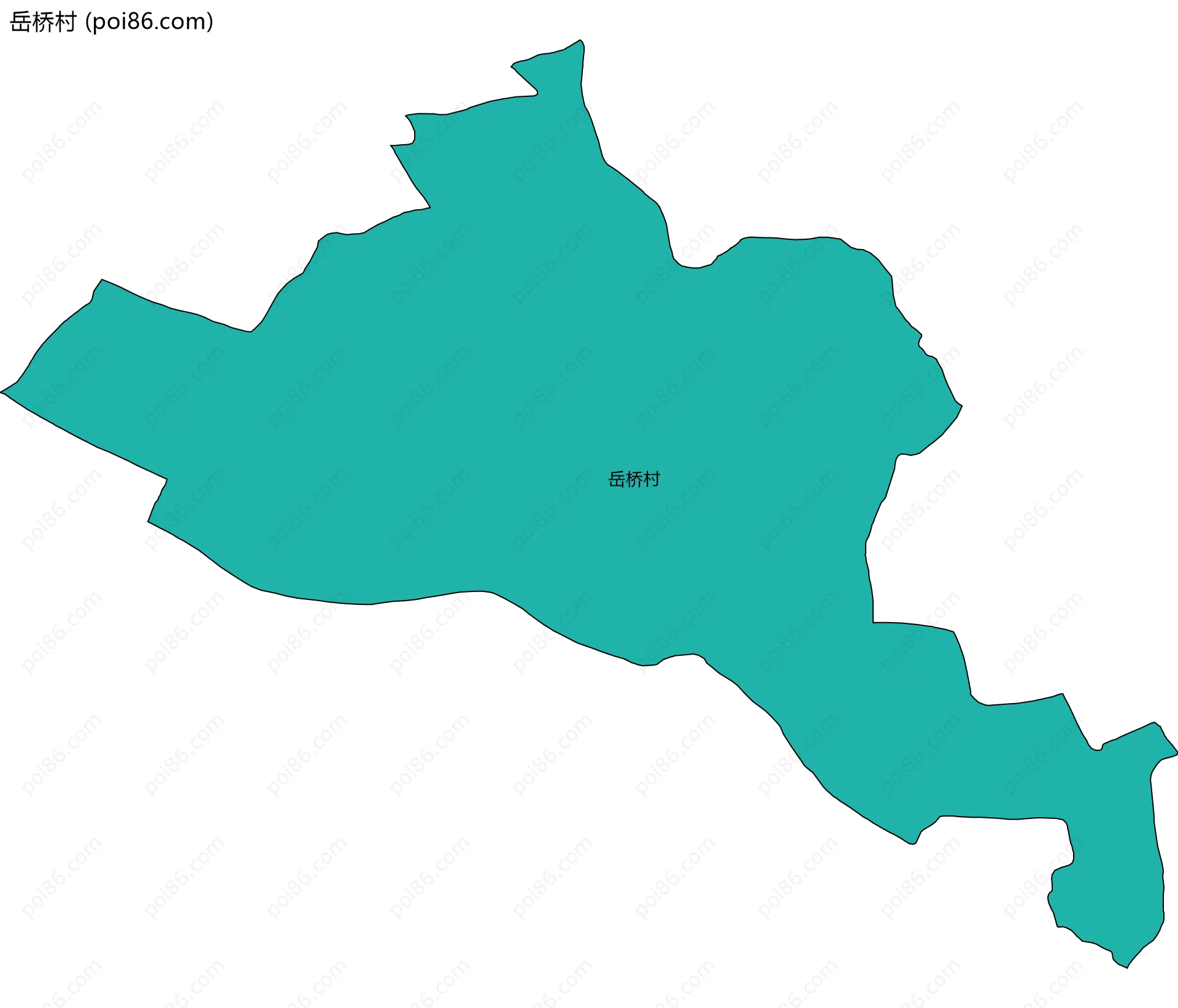 岳桥村边界地图