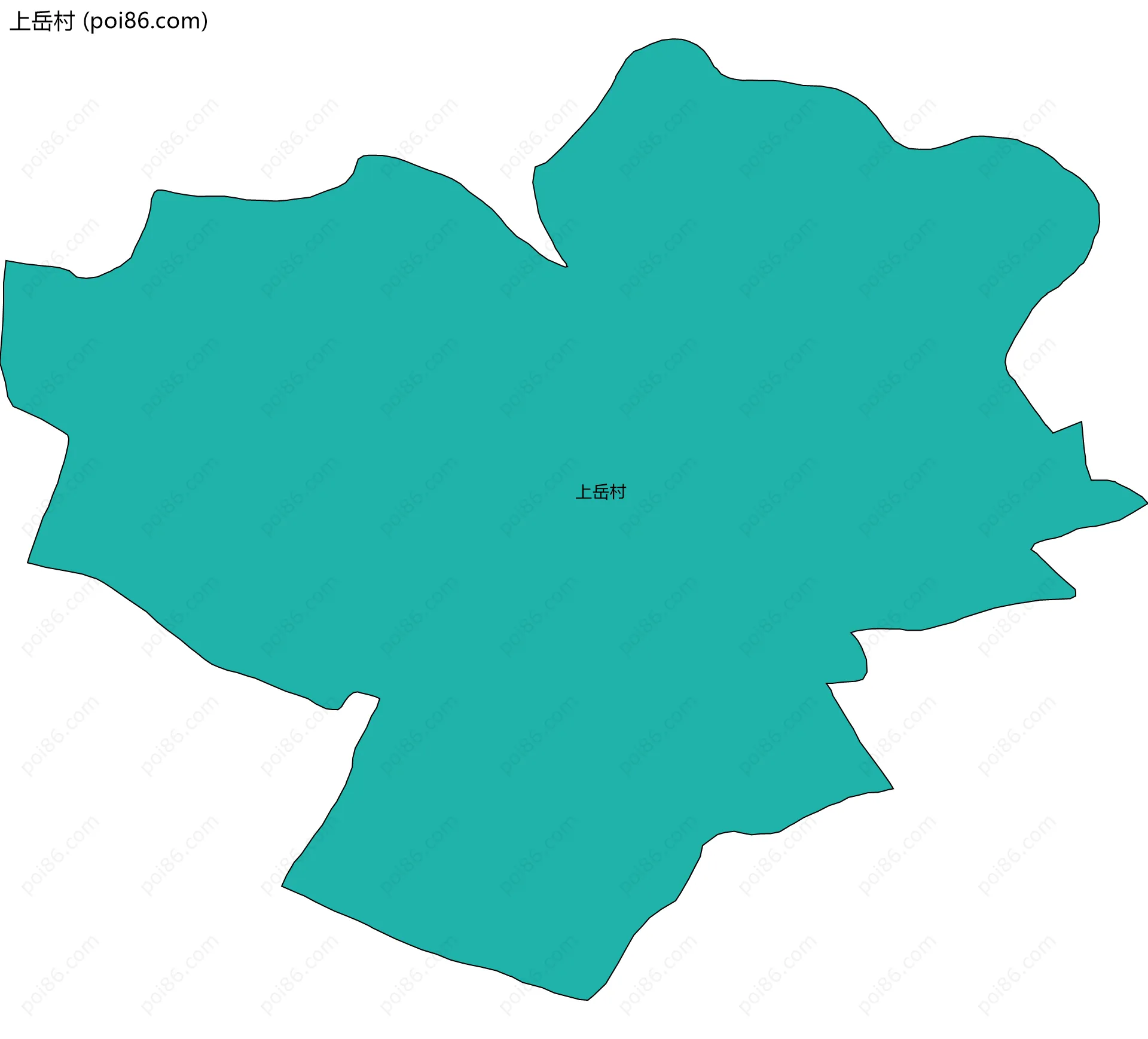 上岳村边界地图