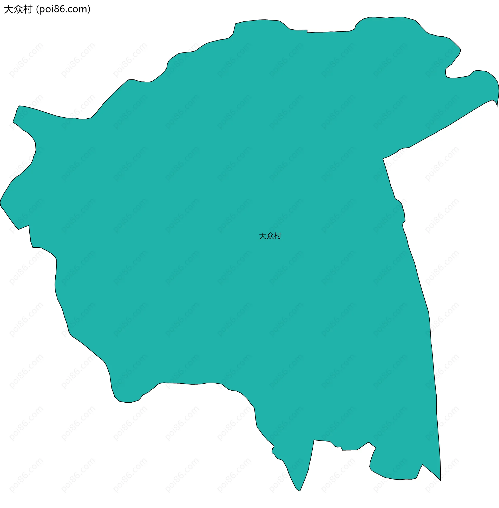 大众村边界地图