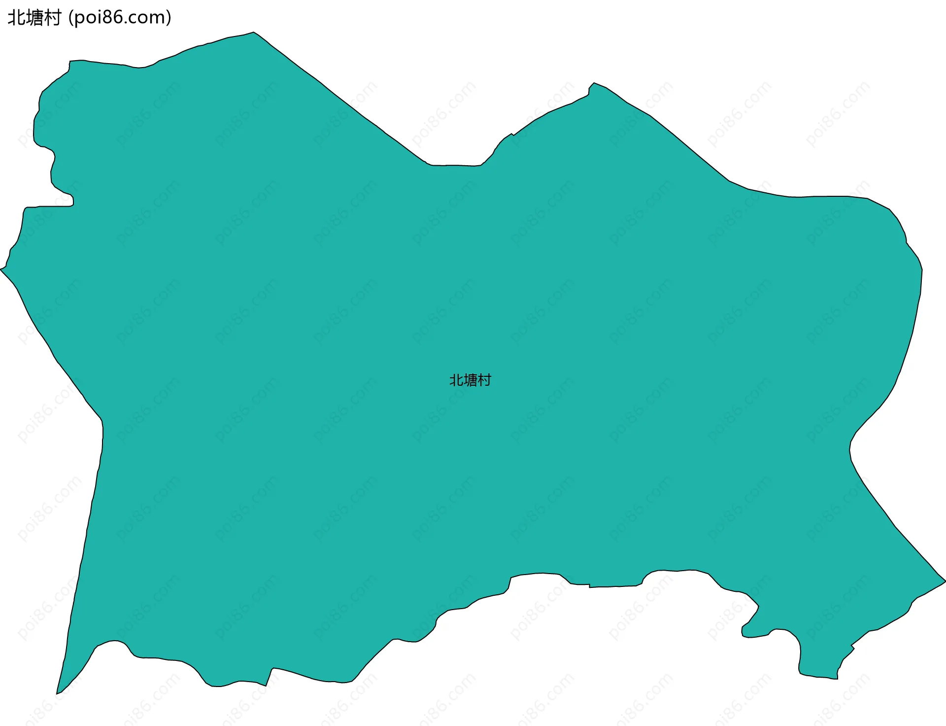 北塘村边界地图