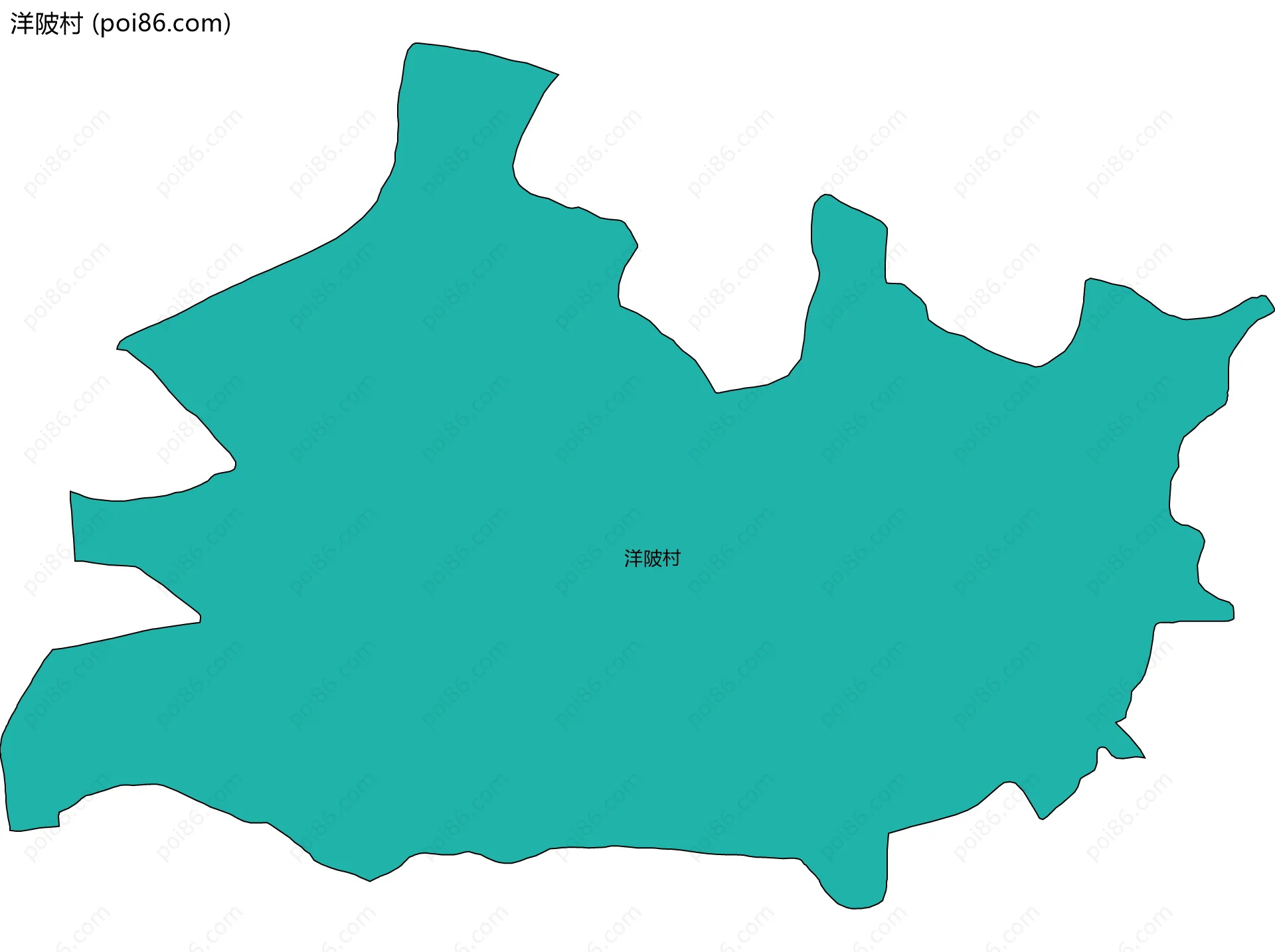 洋陂村边界地图
