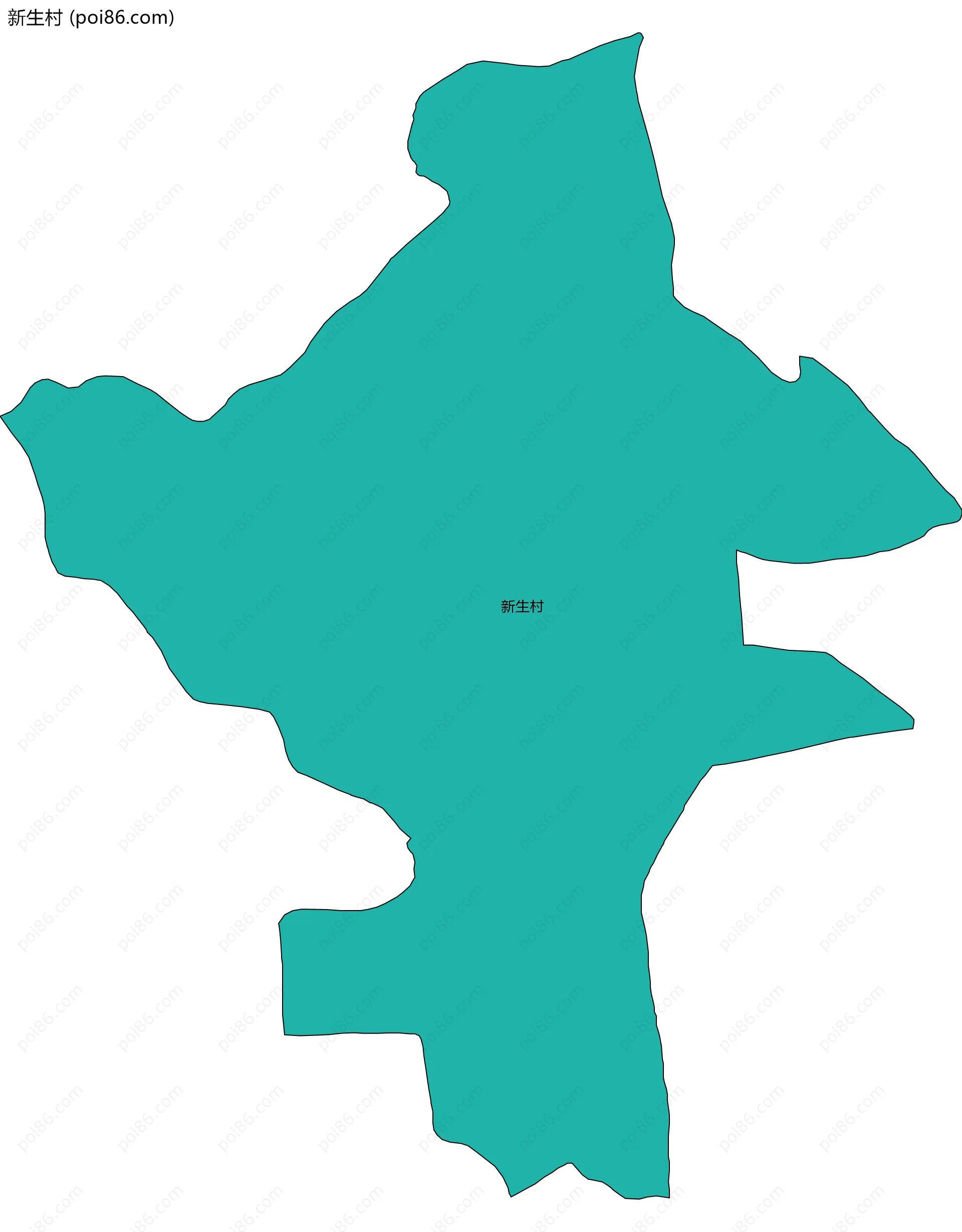 新生村边界地图