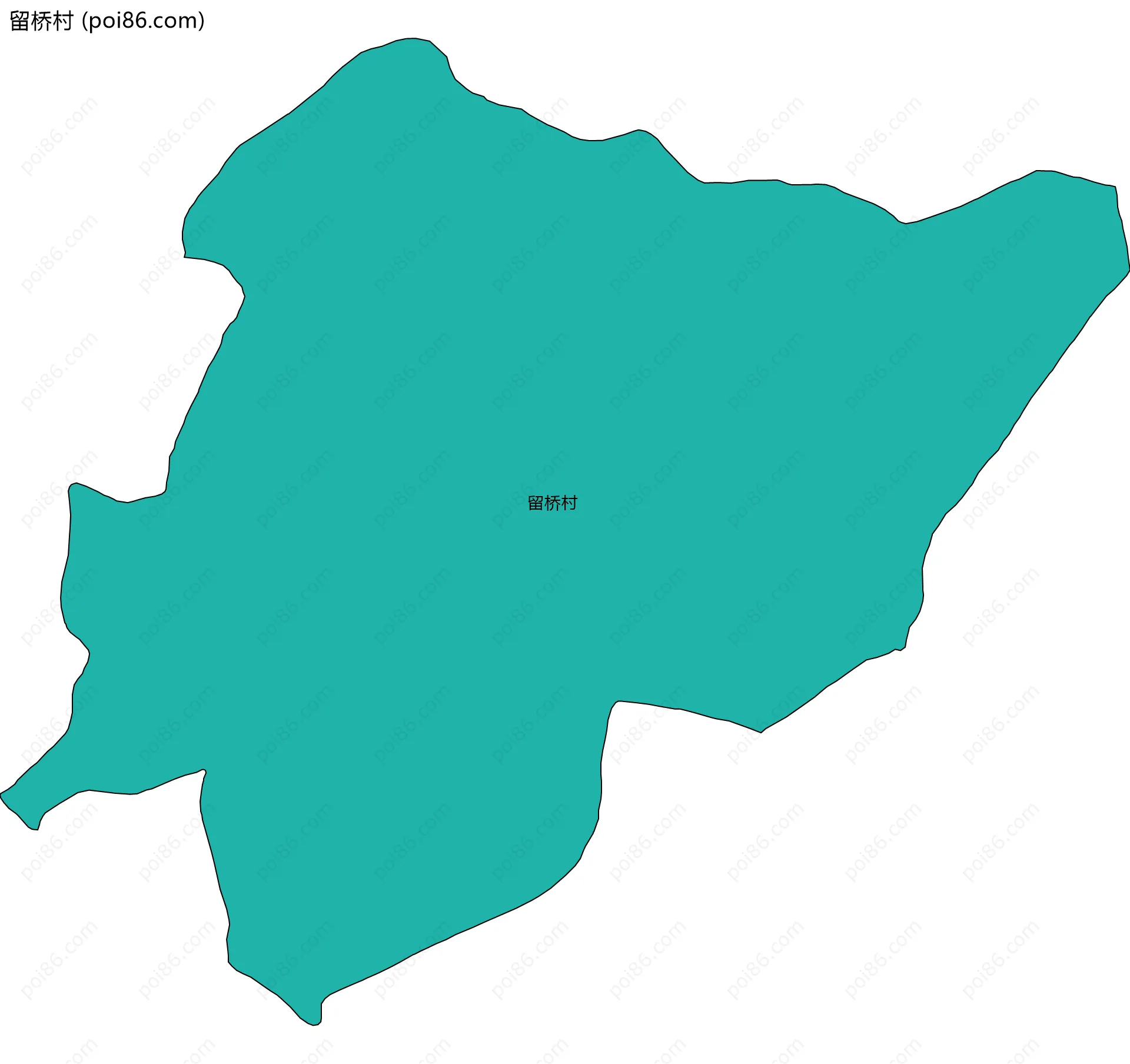 留桥村边界地图