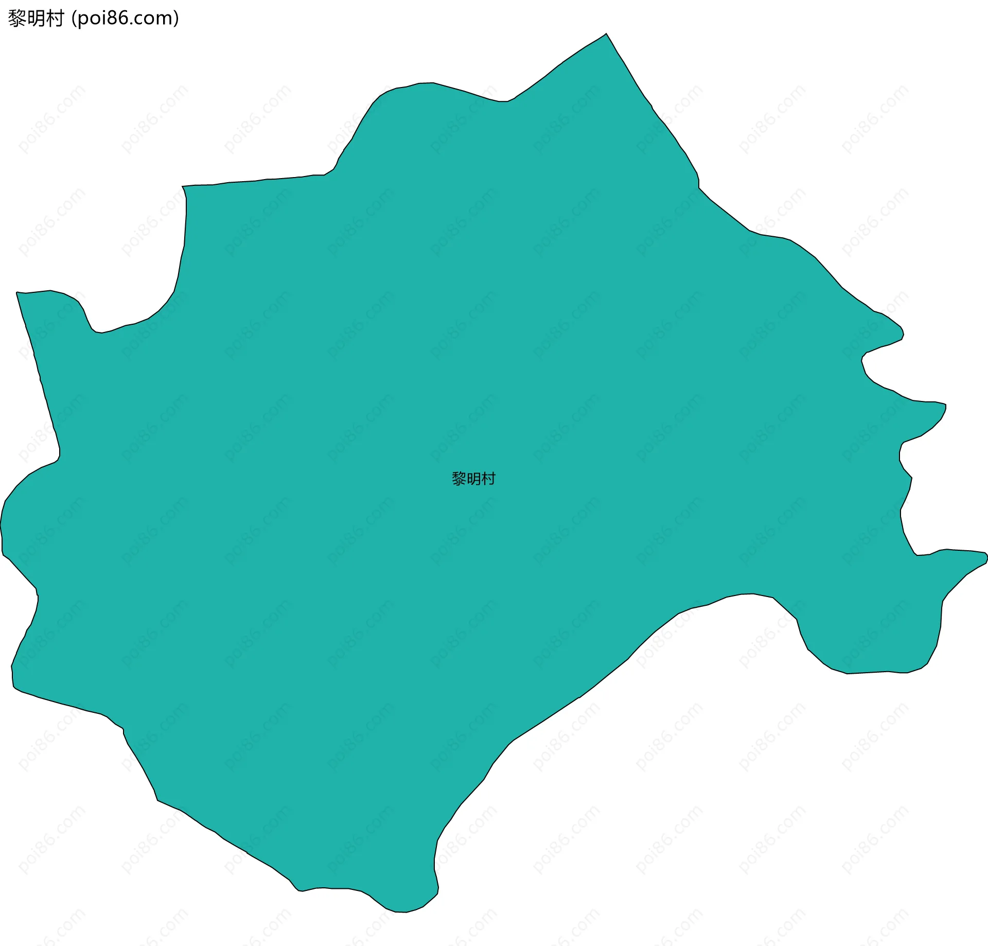 黎明村边界地图