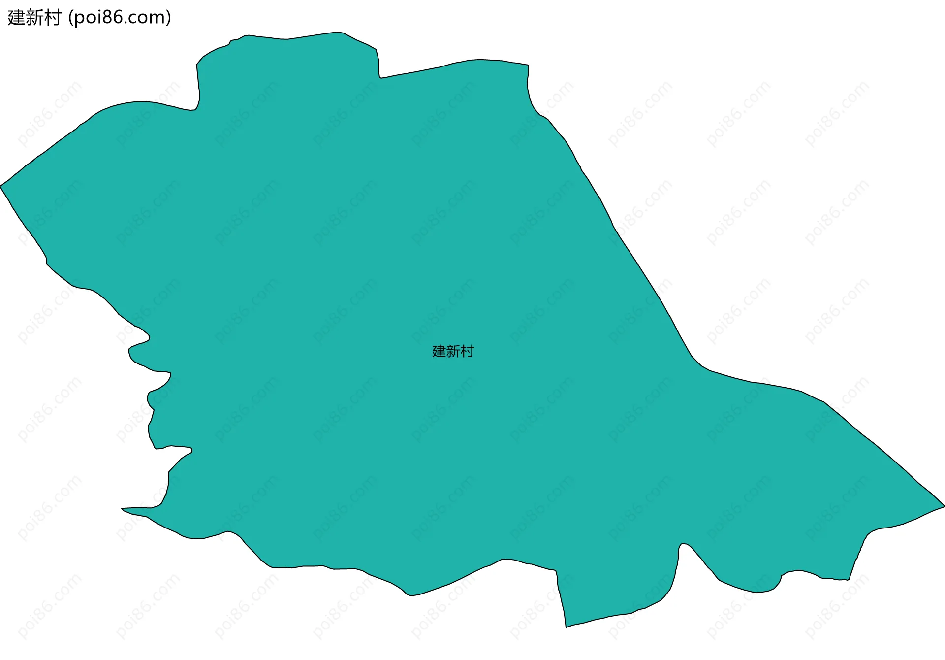 建新村边界地图