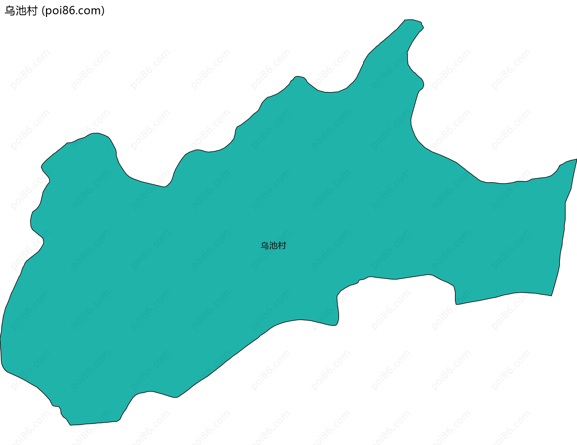 乌池村边界地图