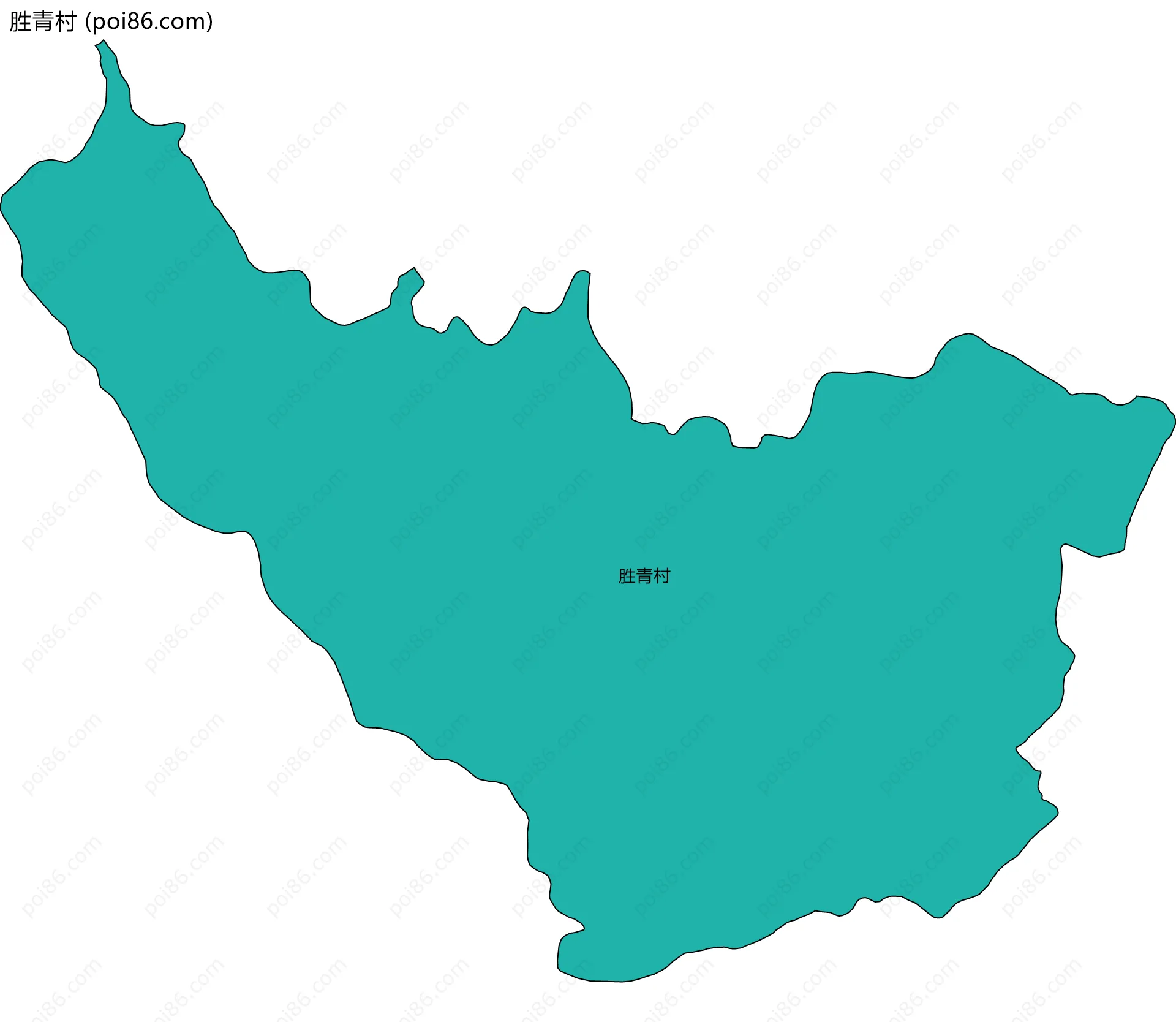 胜青村边界地图
