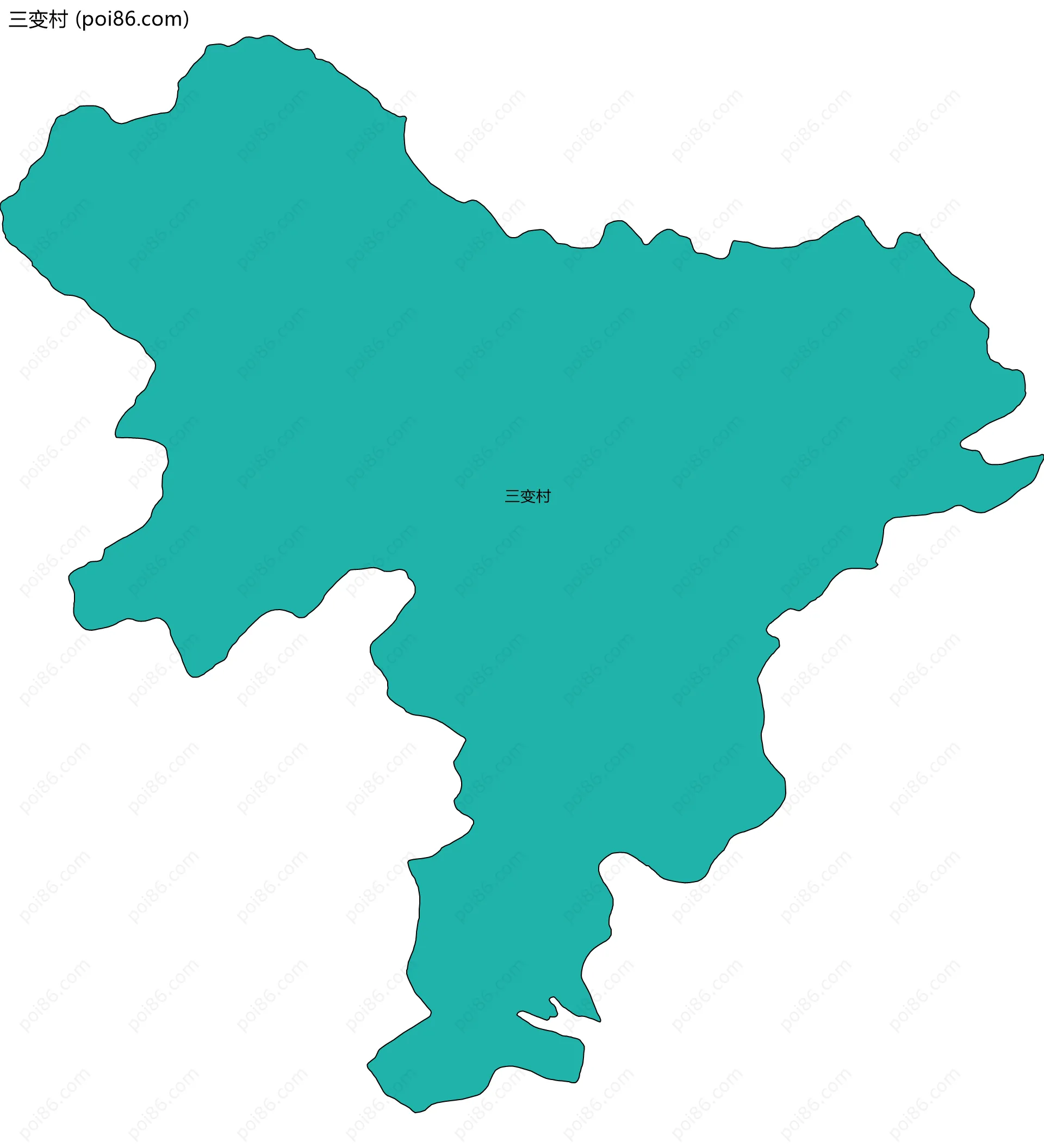 三变村边界地图